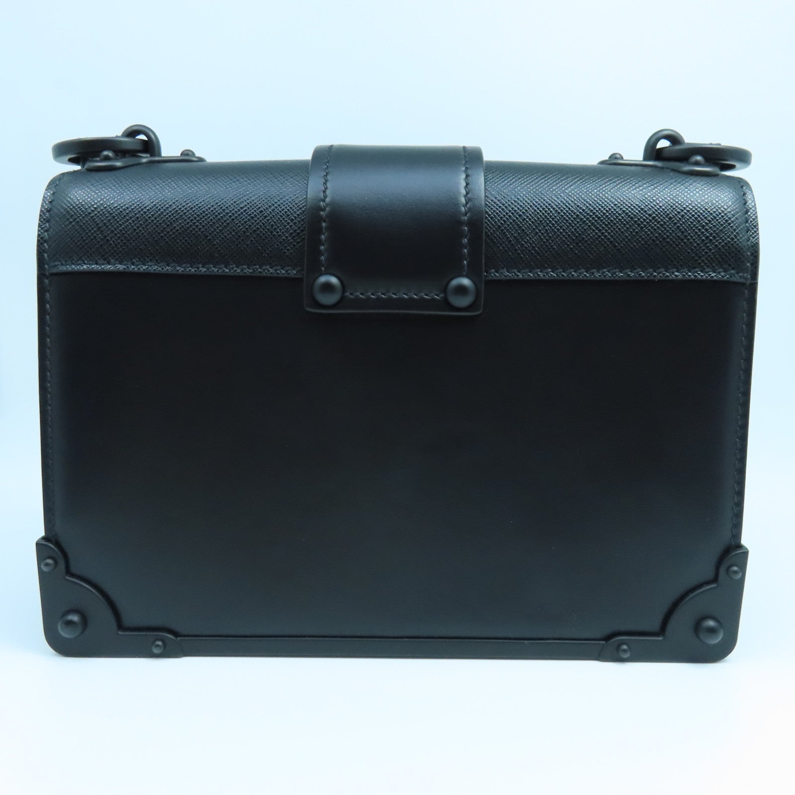 PRADA 牛皮皮革/Saffiano皮革Shoulder Bag肩背袋黑色