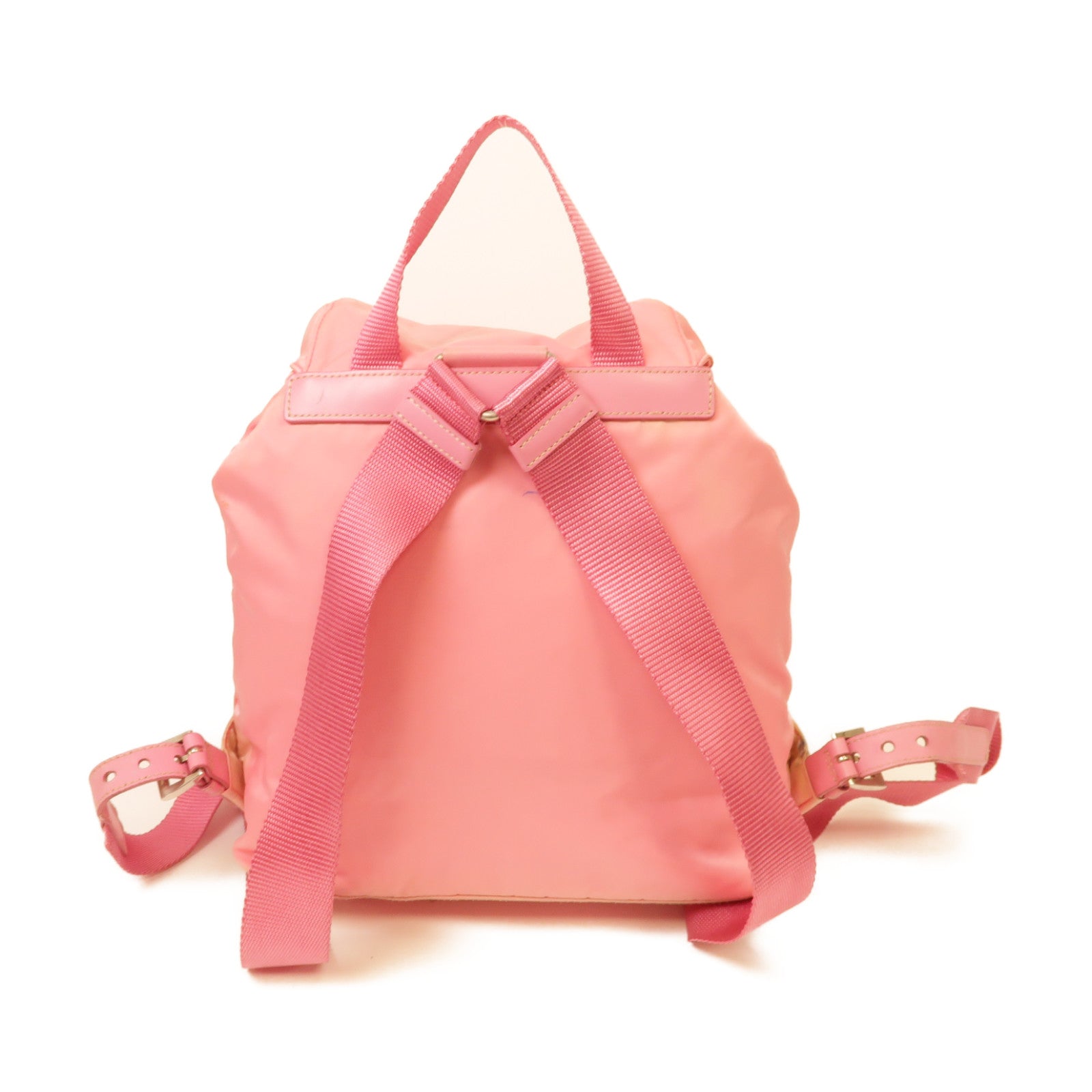 PRADA 尼龍Backpack銀扣背包粉紅色