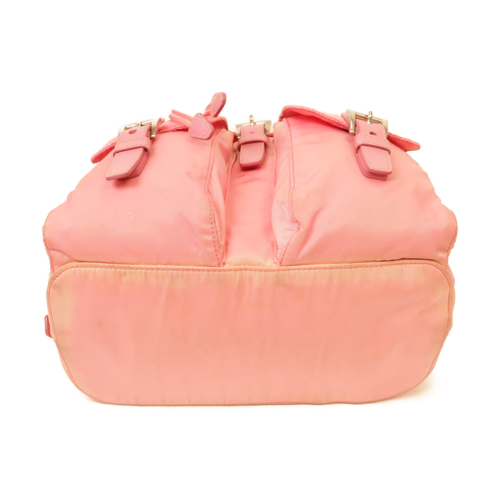 PRADA 尼龍Backpack銀扣背包粉紅色