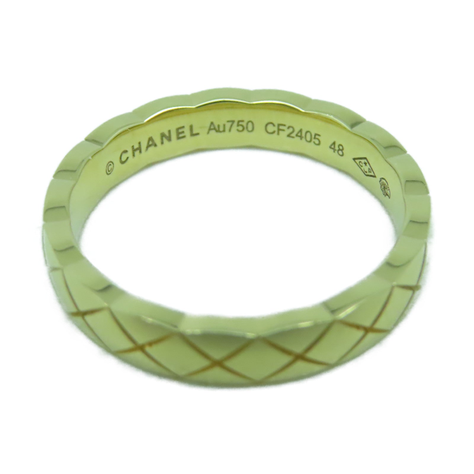CHANEL 18K黃金CoCo Crush戒指US#4.25金色