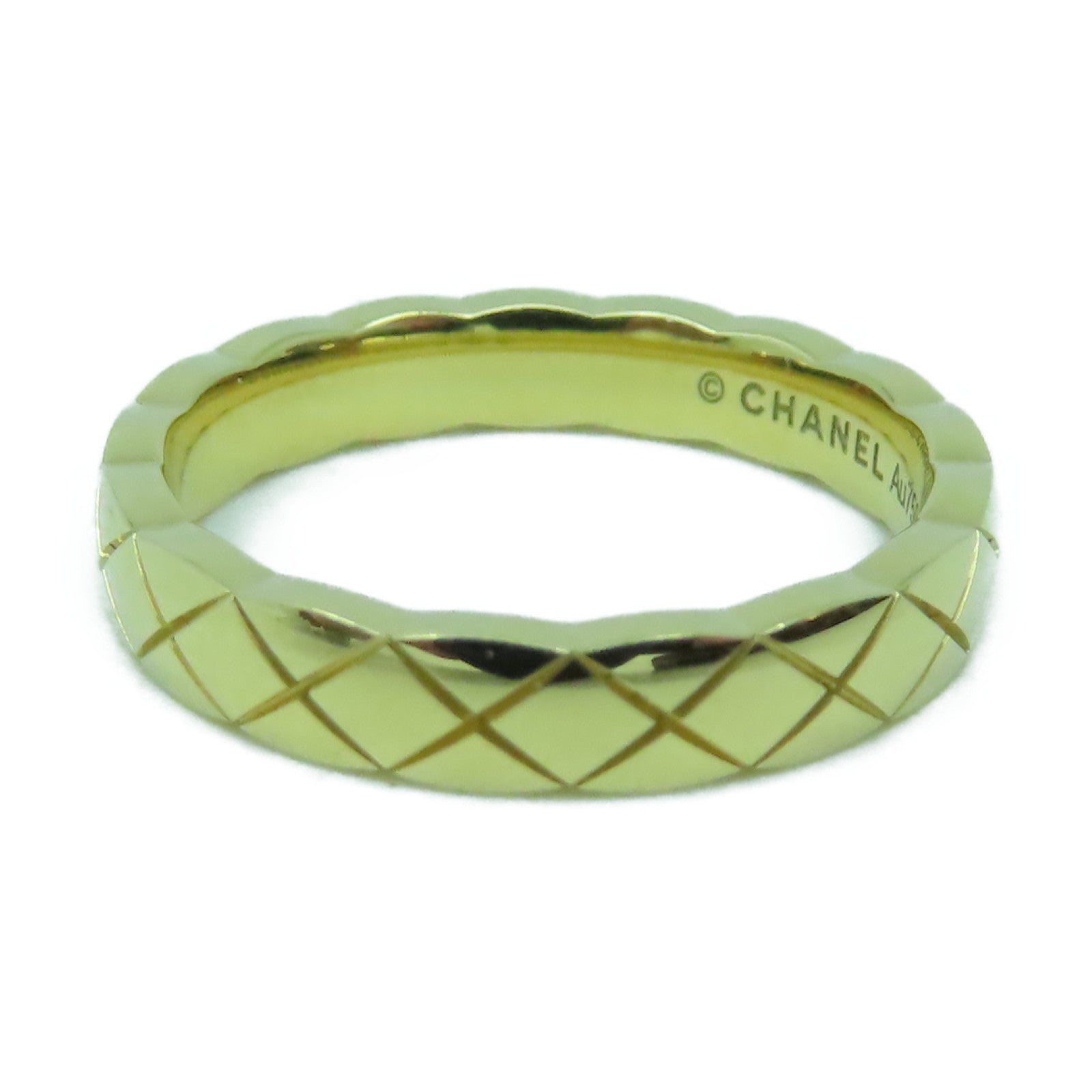 CHANEL 18K黃金CoCo Crush戒指US#4.25金色