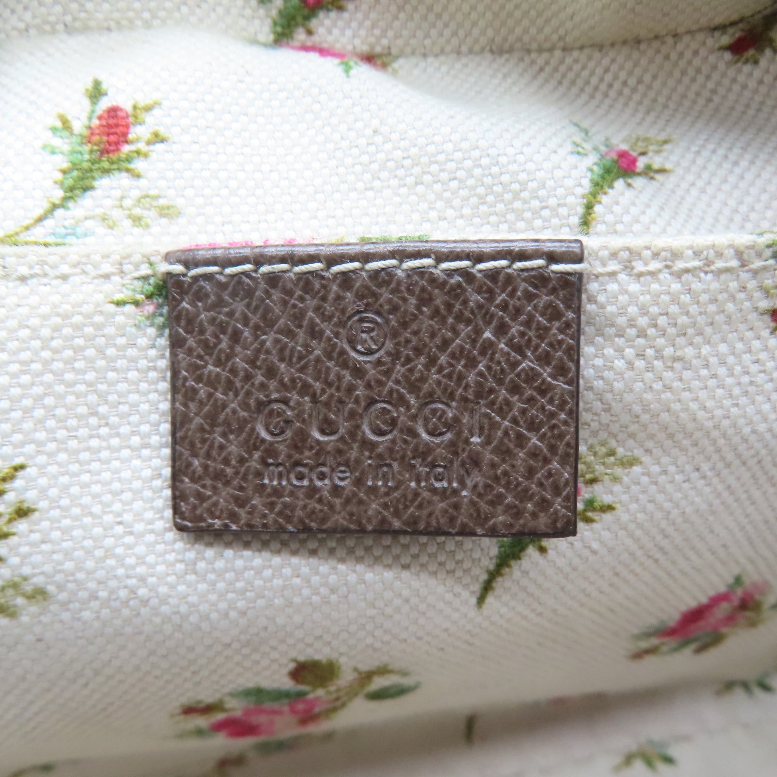 GUCCI 塗層帆布Shoulder Bag金扣肩背袋啡色