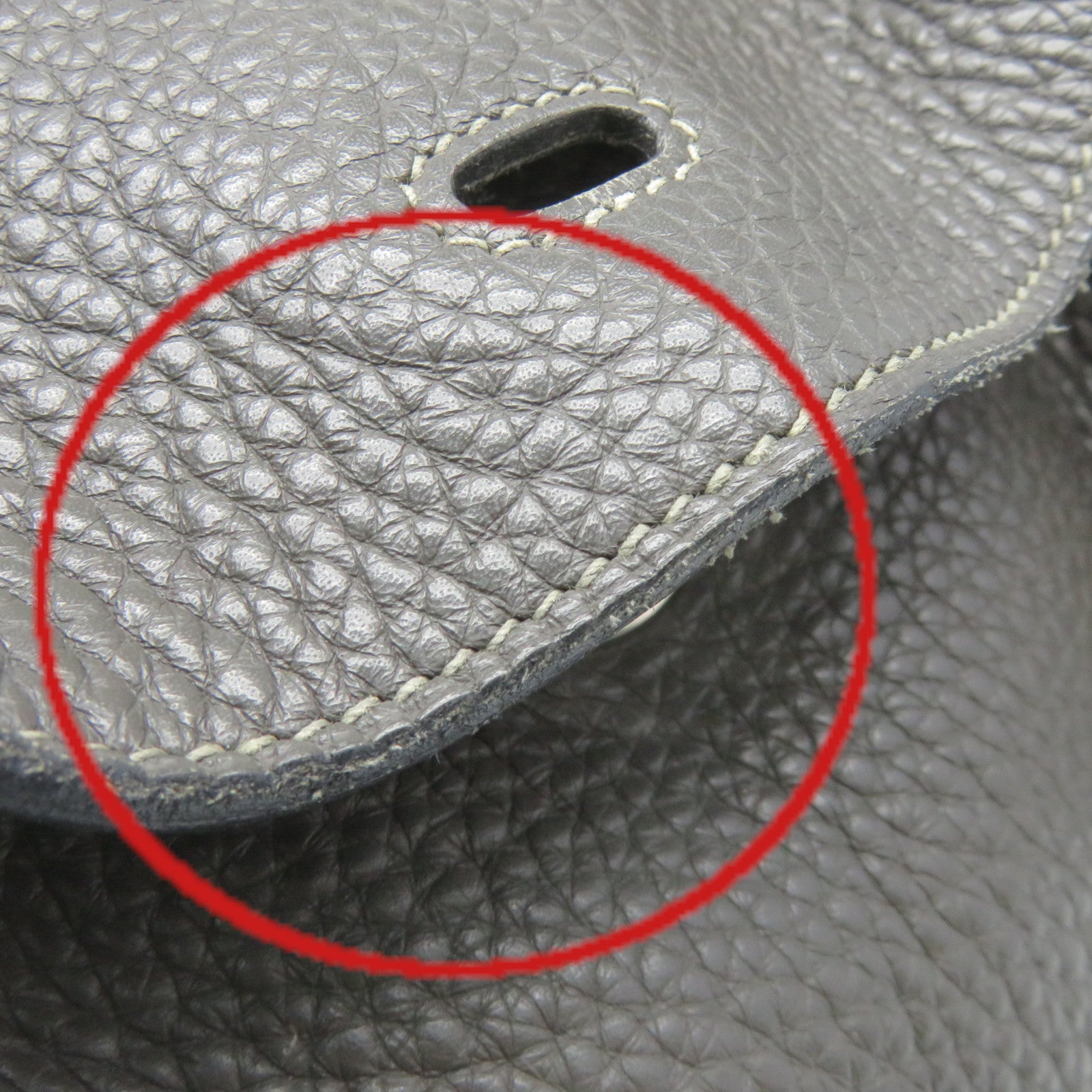 HERMES Clemence皮革Lindy 30 Shoulder Bag银扣肩背袋88灰色