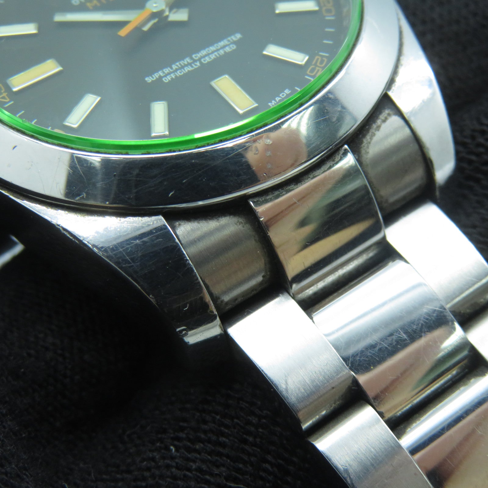 ROLEX Milgauss不銹鋼自動機芯手錶黑色