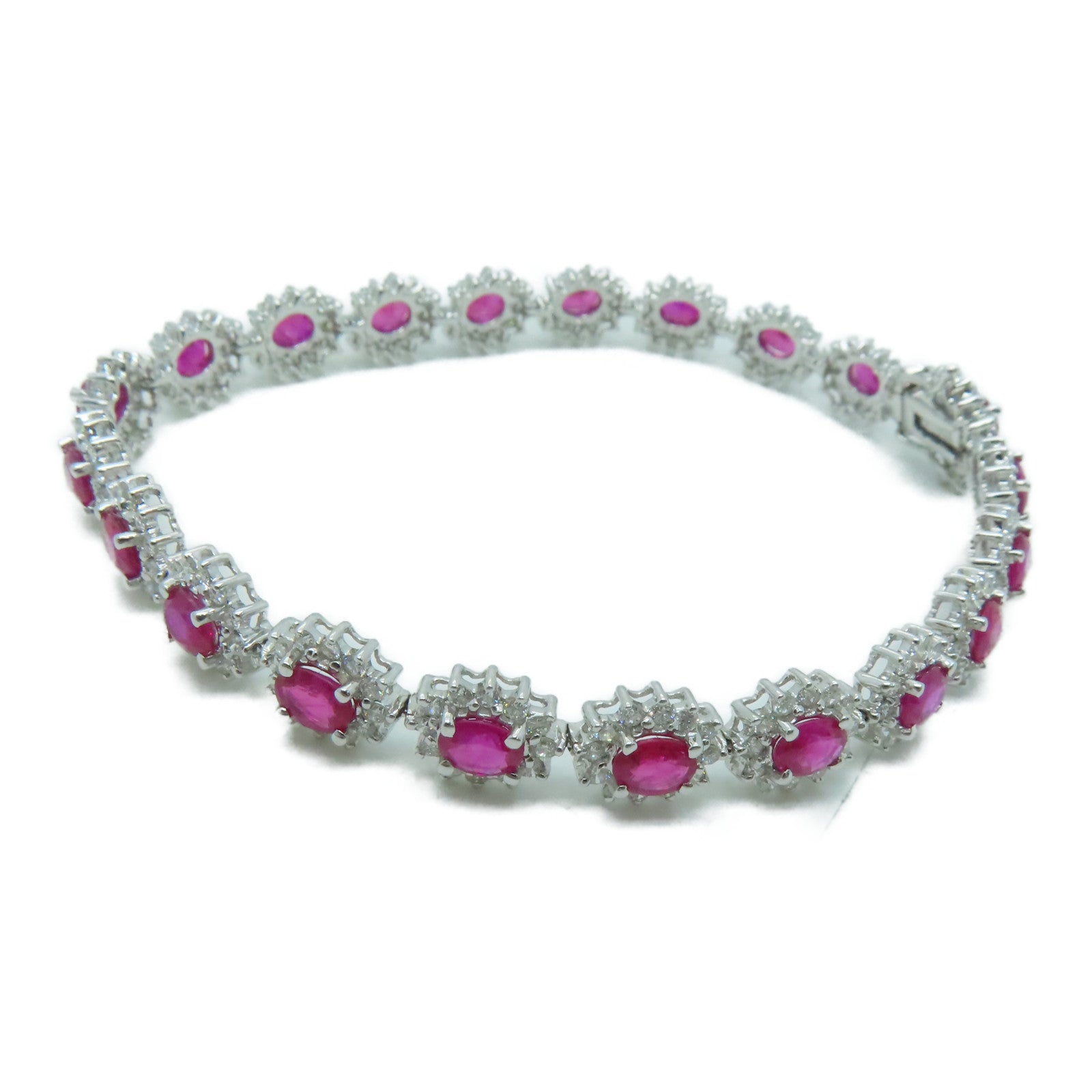 JEWELRY 【激減優惠】18K白金Ruby Bracelet 5.78ct紅寶石/2.28ct鑽石手鏈