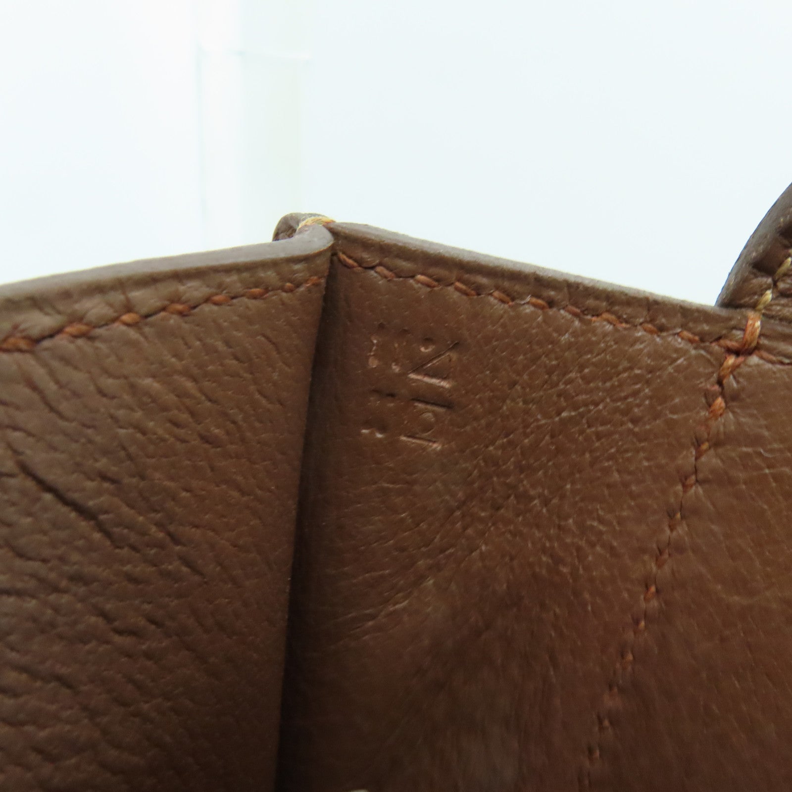 HERMES Clemence皮革Steve Besace 35銀扣肩背袋Cafe棕色