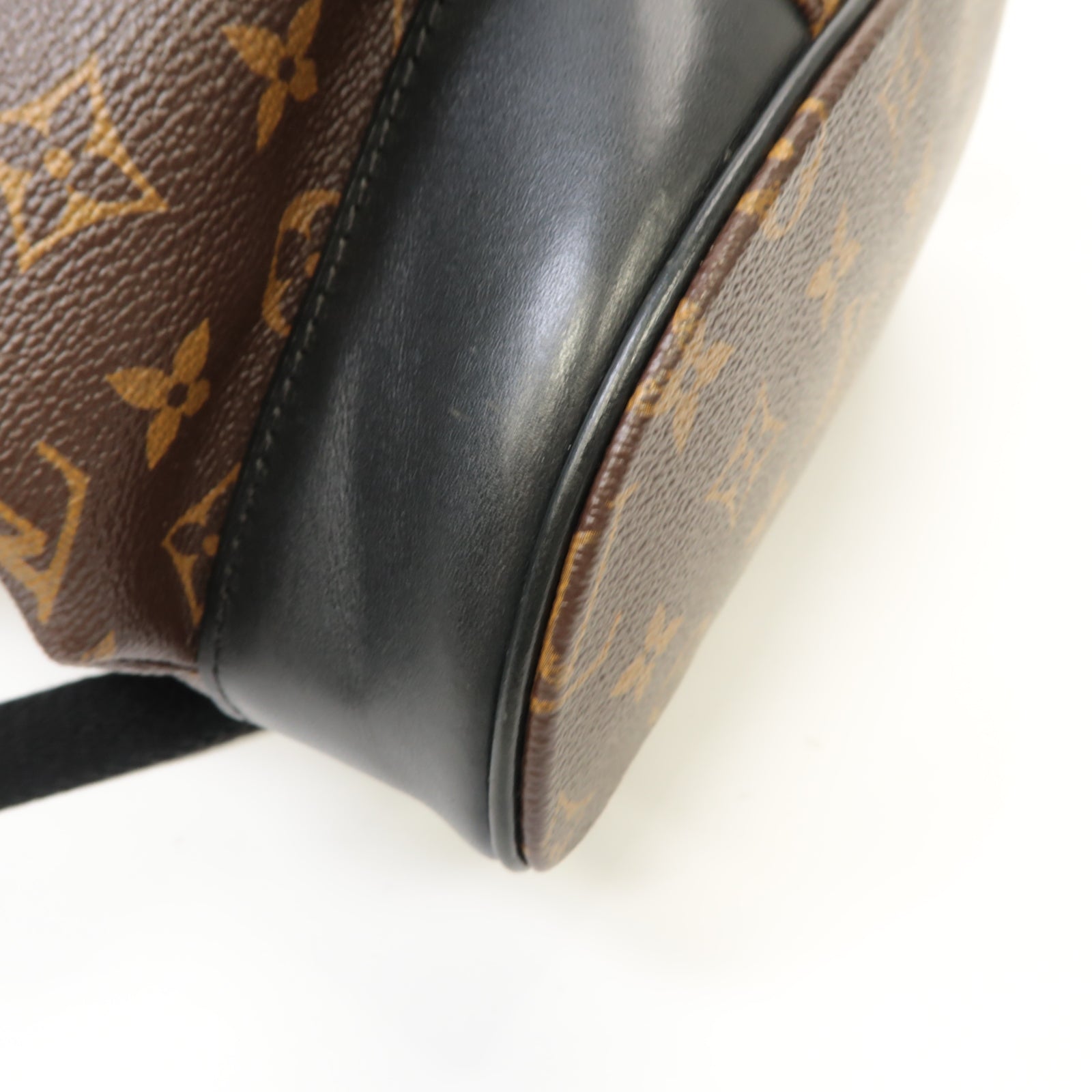 LOUIS VUITTON Monogram Macassar Christopher MM Backpack銀扣背包啡色/黑色