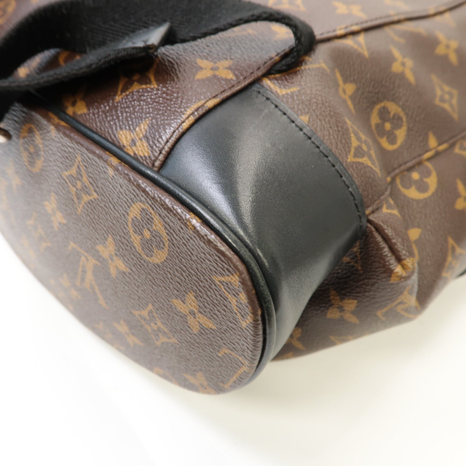 LOUIS VUITTON Monogram Macassar Christopher MM Backpack銀扣背包啡色/黑色