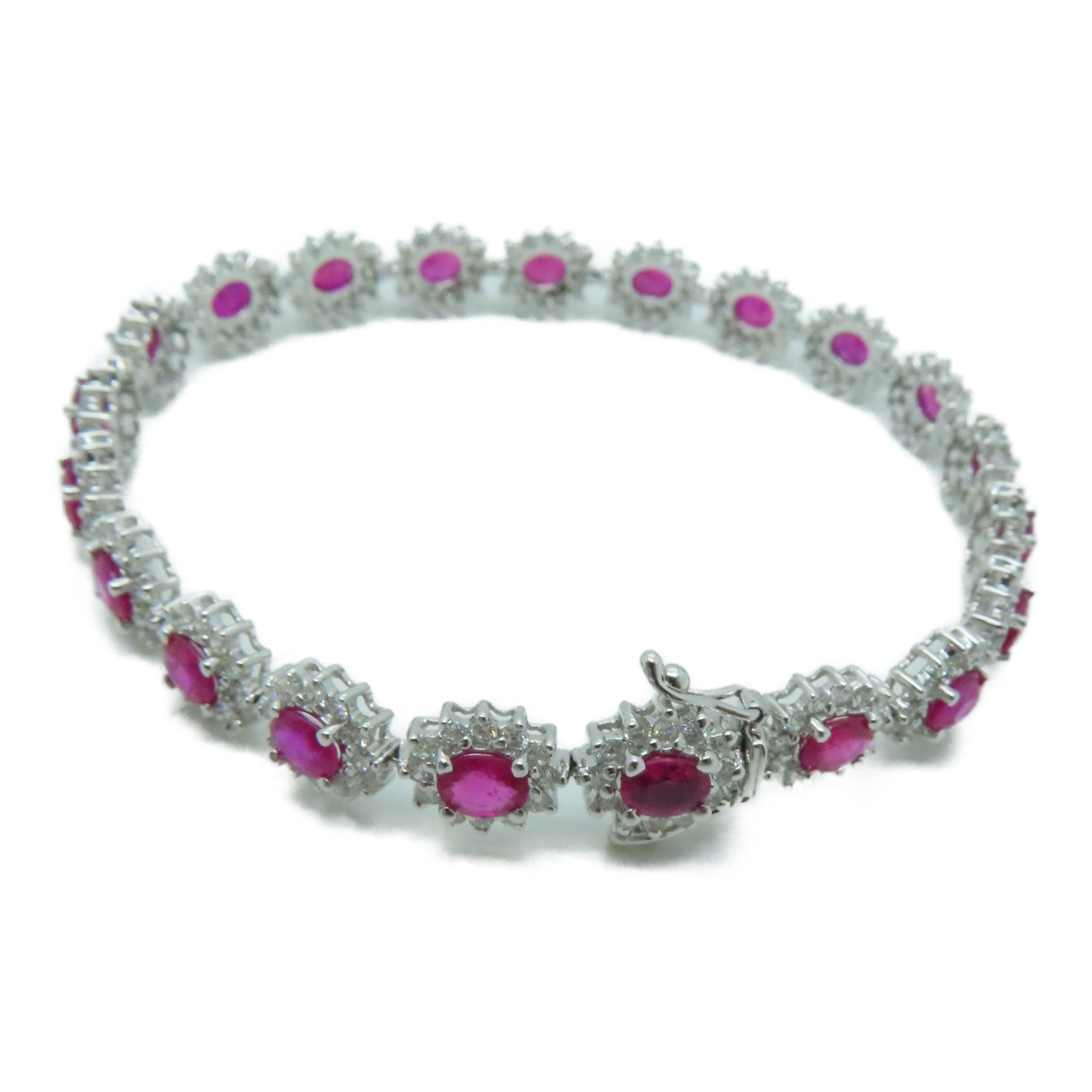 JEWELRY 【激減優惠】18K白金Ruby Bracelet 5.78ct紅寶石/2.28ct鑽石手鏈