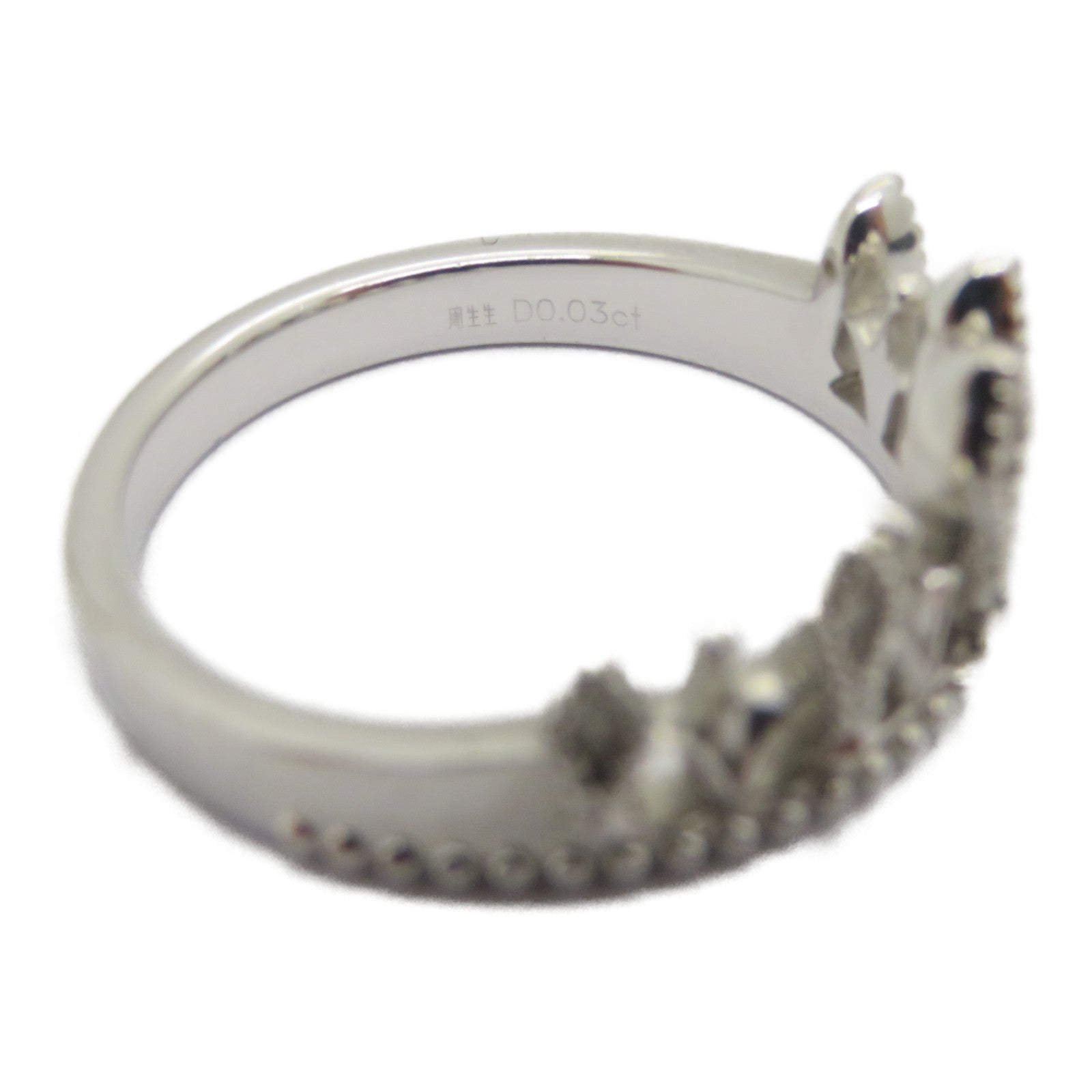 JEWELRY 18K白金Diamond Ring 0.03ct鑽石戒指US#5