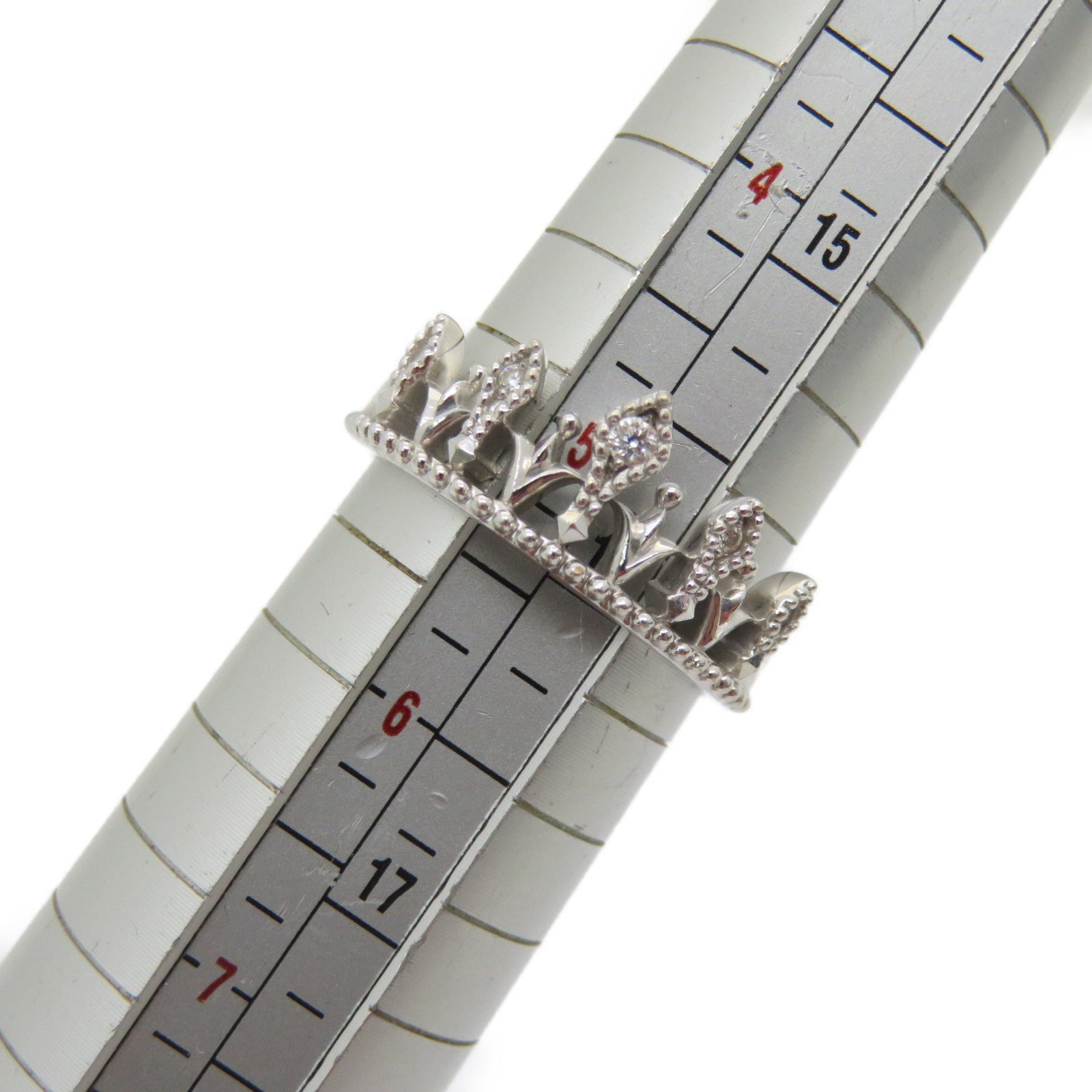 JEWELRY 18K白金Diamond Ring 0.03ct鑽石戒指US#5