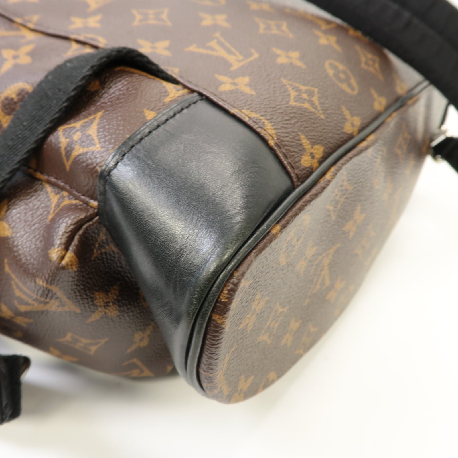 LOUIS VUITTON Monogram Macassar Christopher MM Backpack銀扣背包啡色/黑色