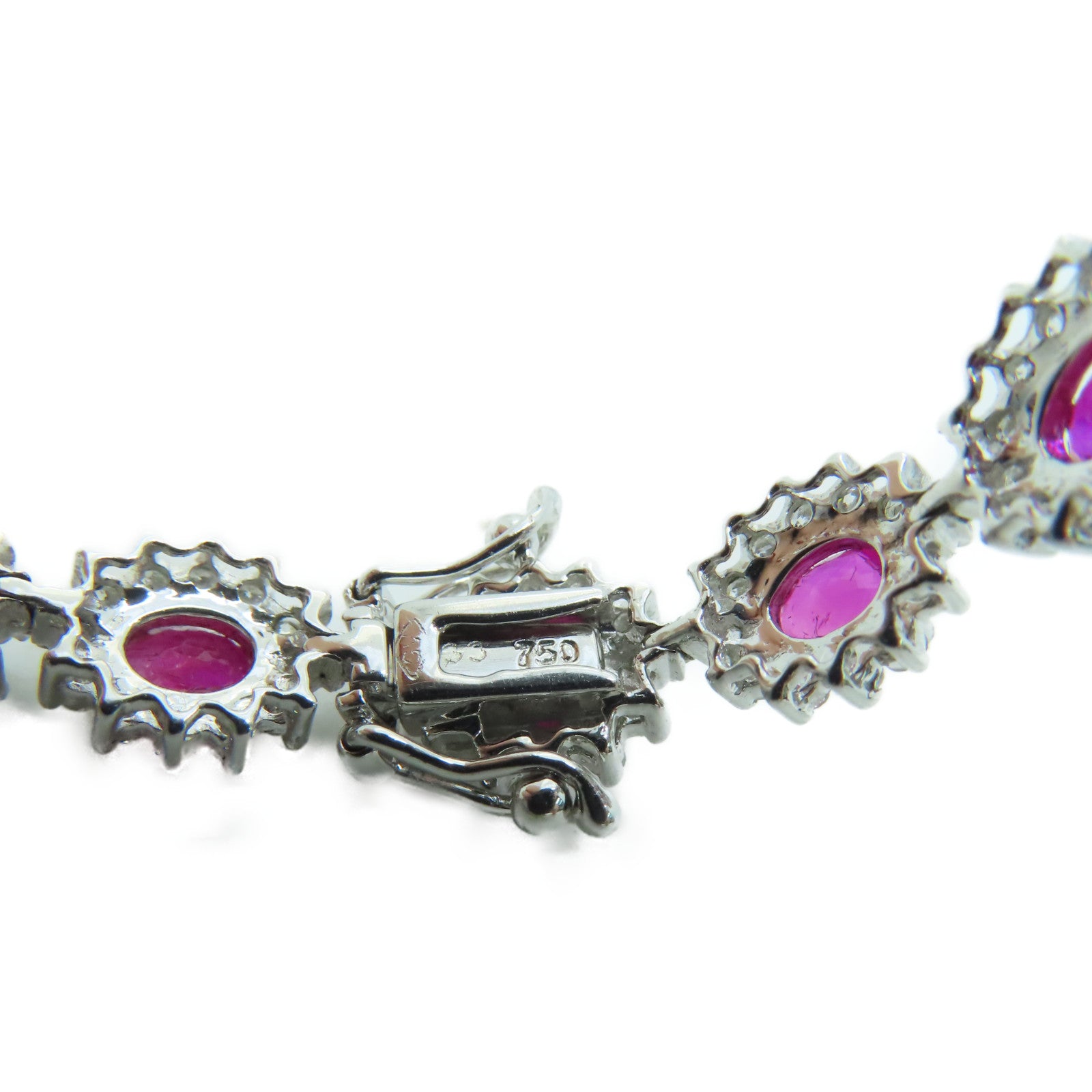 JEWELRY 【激減優惠】18K白金Ruby Bracelet 5.78ct紅寶石/2.28ct鑽石手鏈