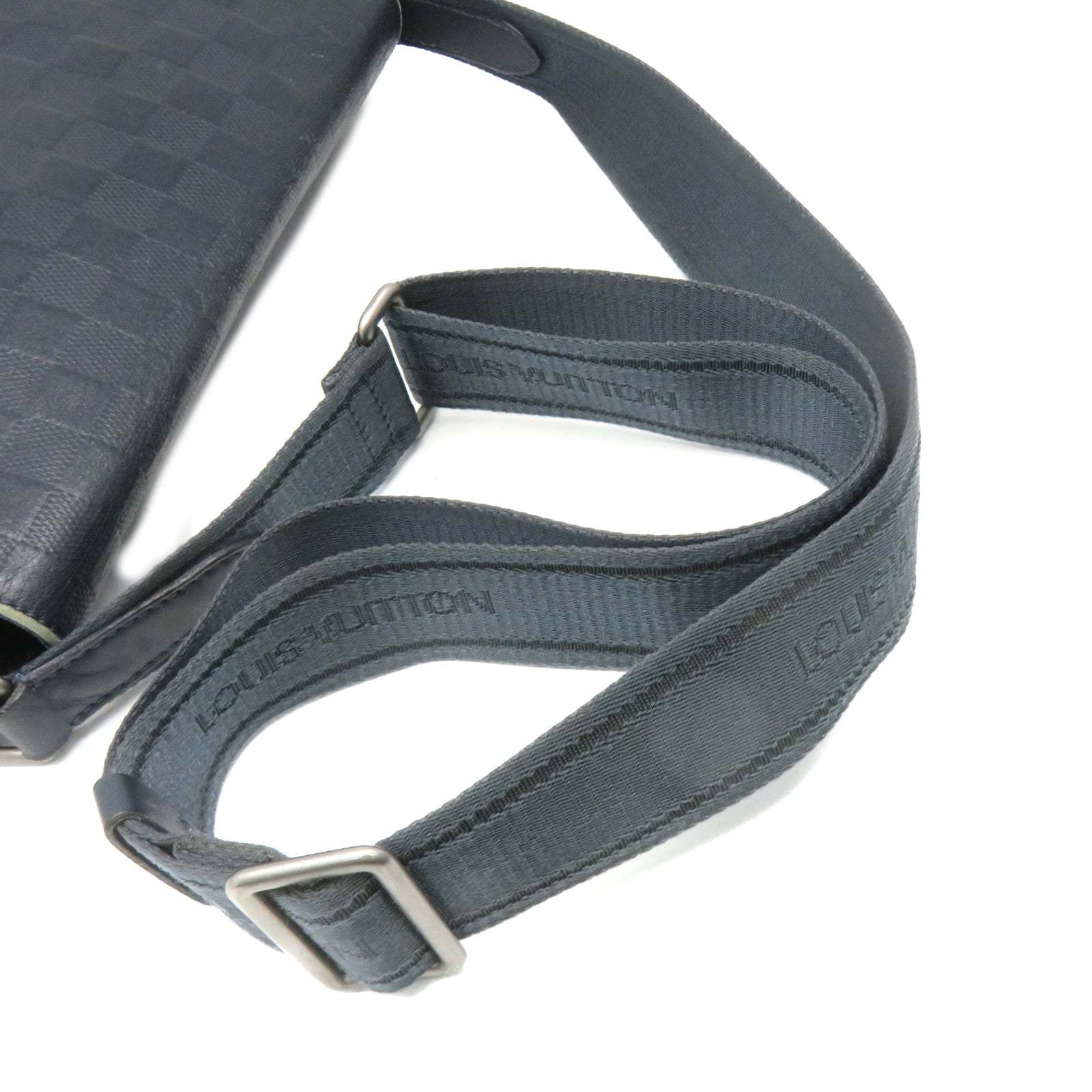LOUIS VUITTON Damier Infini Leather Shoulder Bag Blue