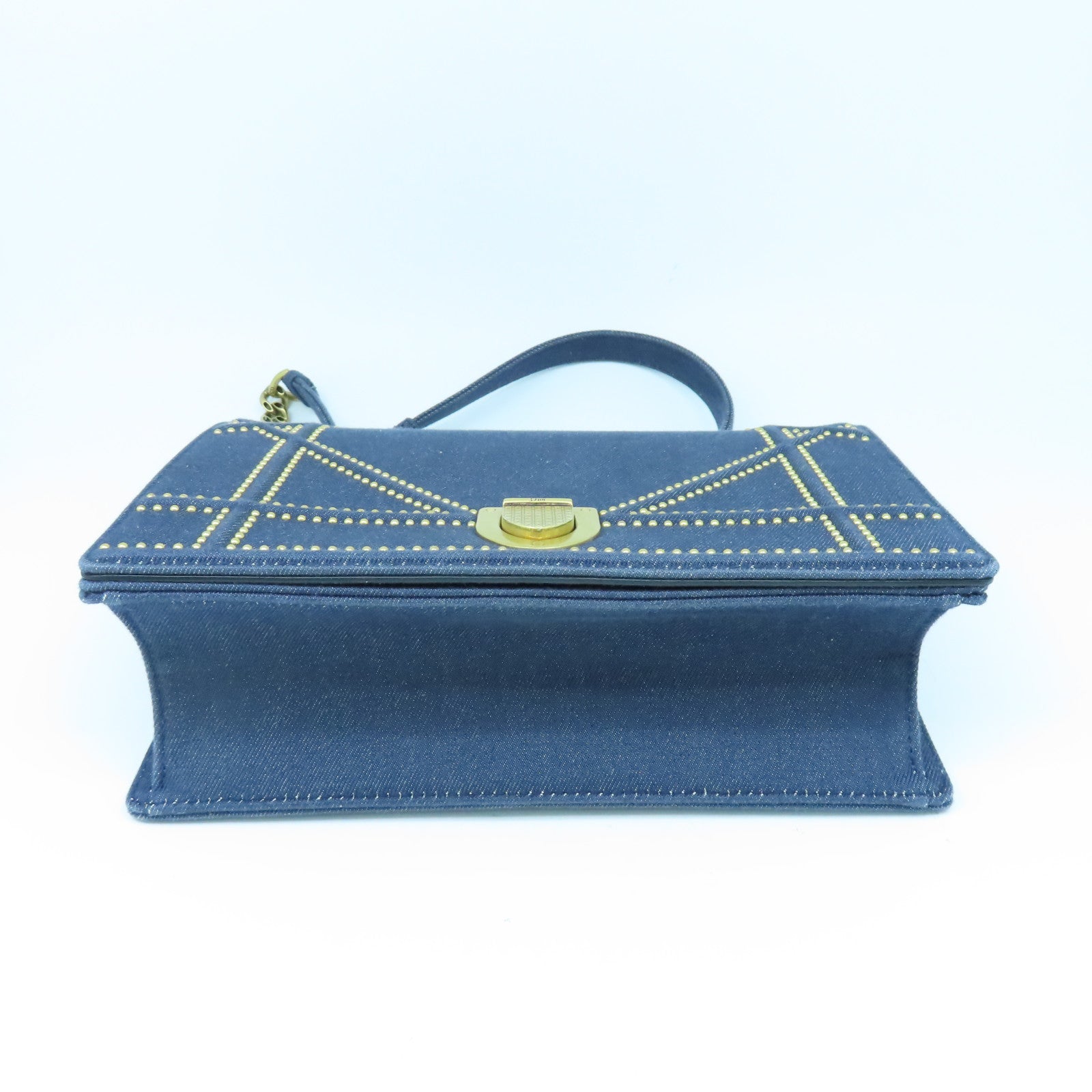 Dior 帆布Diorama金扣链带肩背袋蓝色
