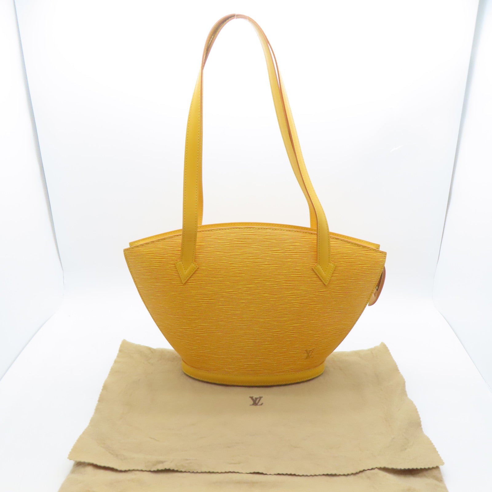 LOUIS VUITTON Epi Saint Jacques金扣肩背袋黃色