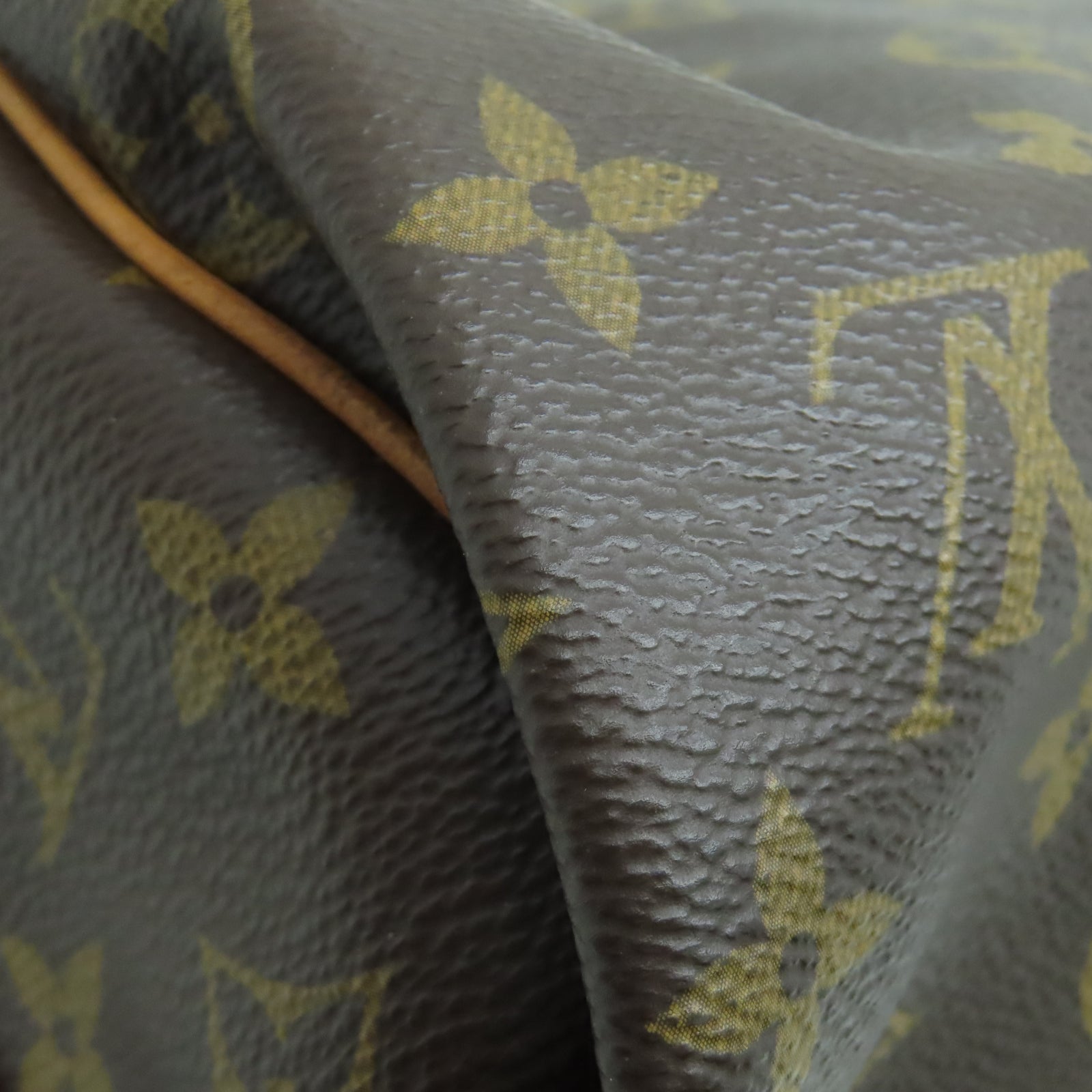 LOUIS VUITTON Monogram Speedy 25 Gold Buckle Shoulder Bag Brown