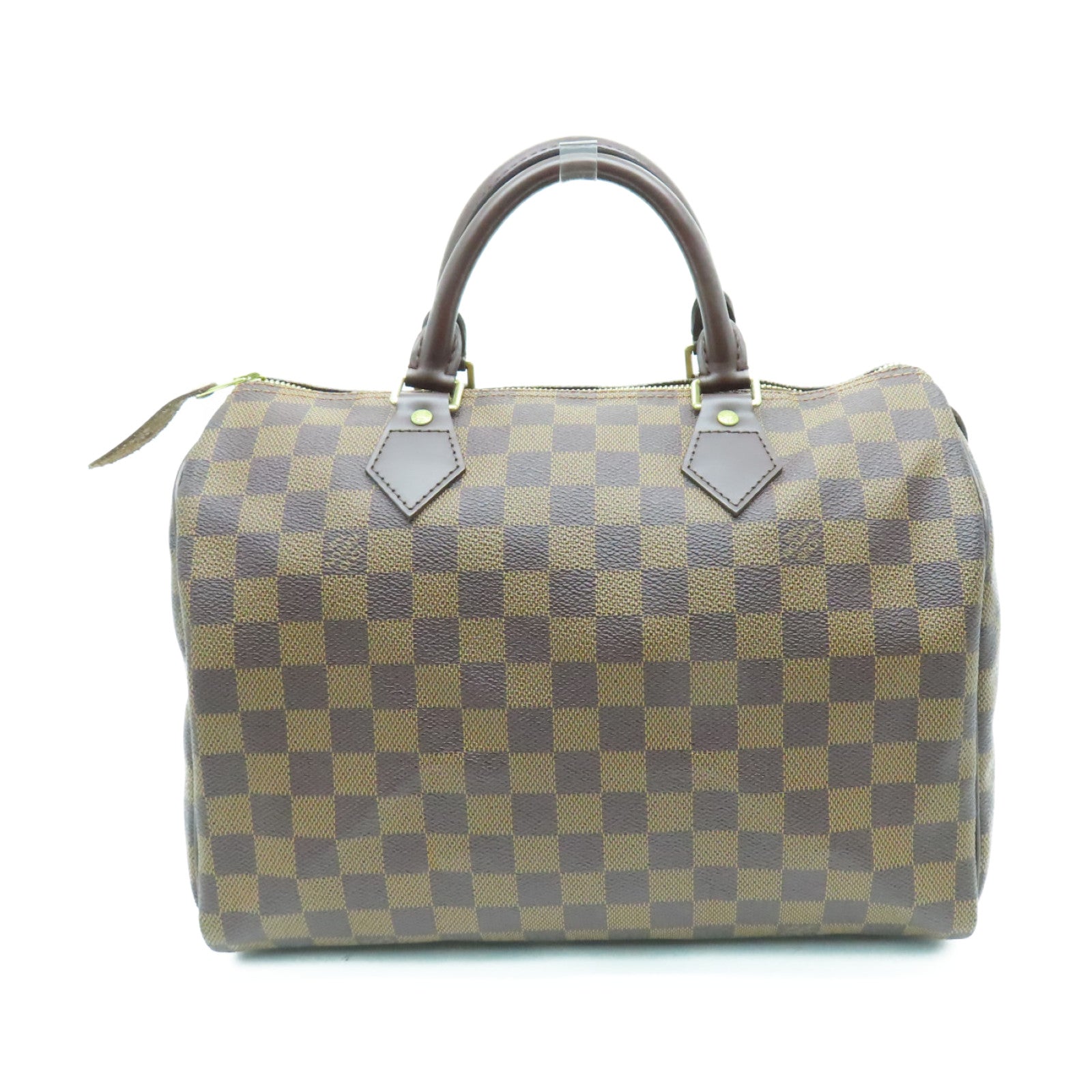 LOUIS VUITTON Damier Ebene Speedy 30金扣手挽袋啡色