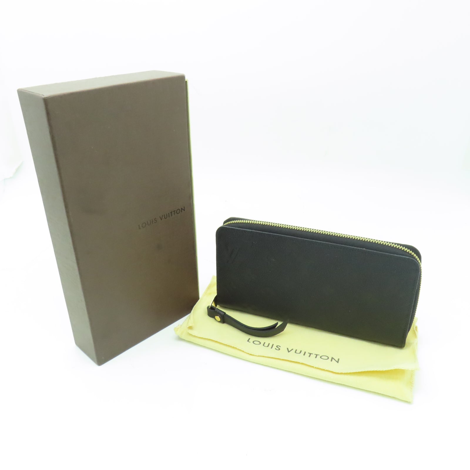 LOUIS VUITTON Monogram Empreinte Zipper Long Wallet金扣長錢包黑色