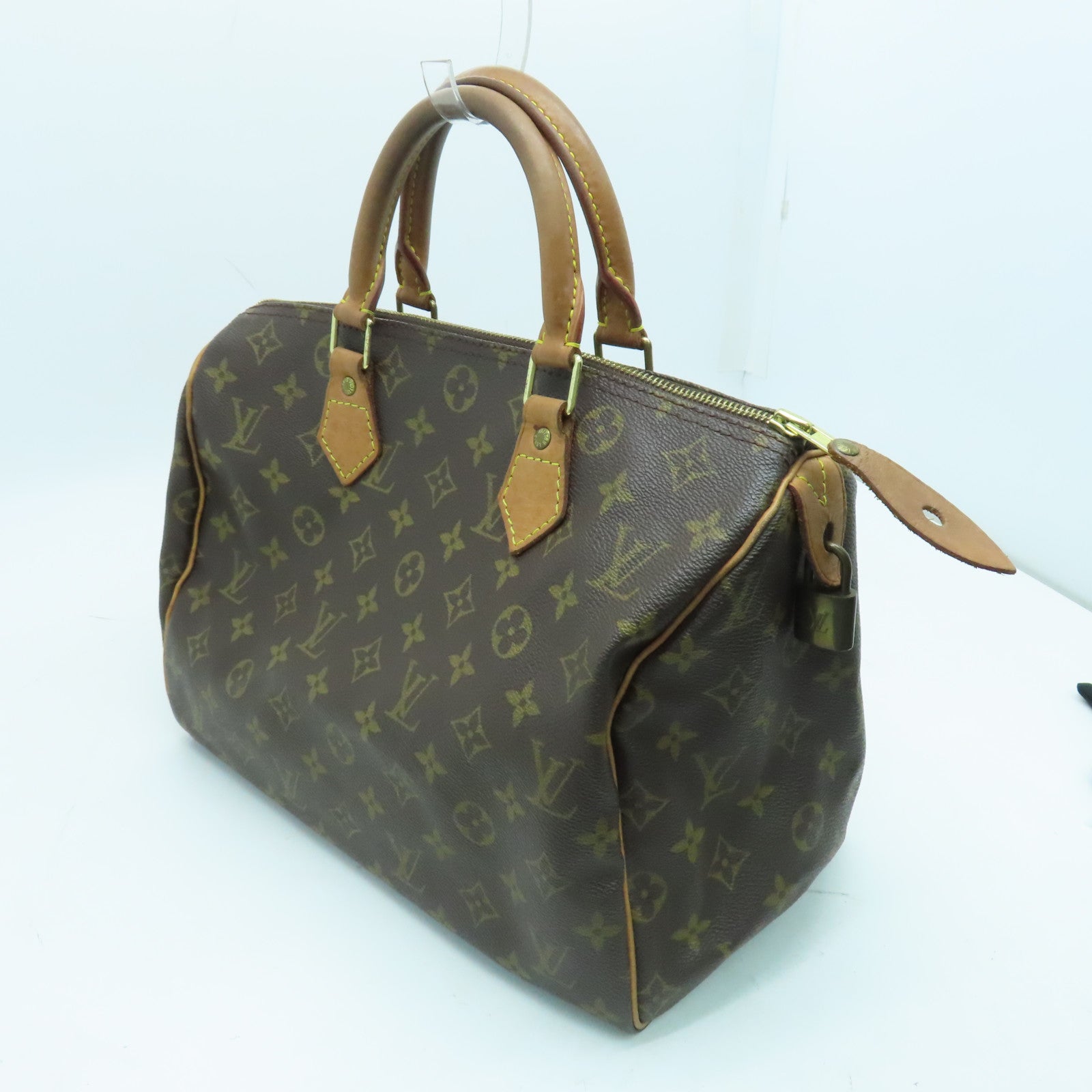 LOUIS VUITTON Monogram Speedy 30手挽袋金扣啡色
