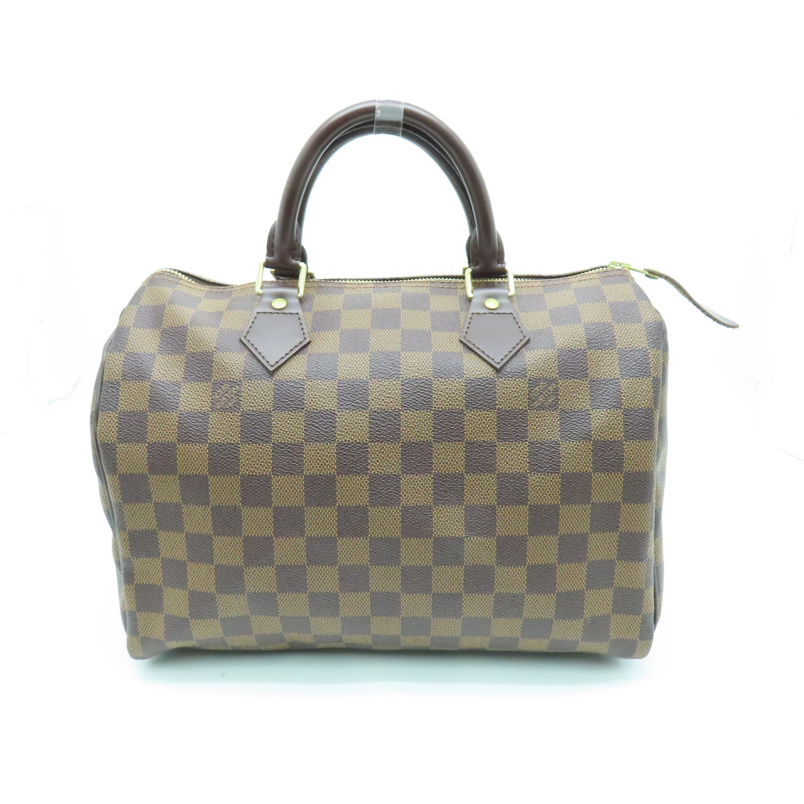 LOUIS VUITTON Damier Ebene Speedy 30金扣手挽袋啡色