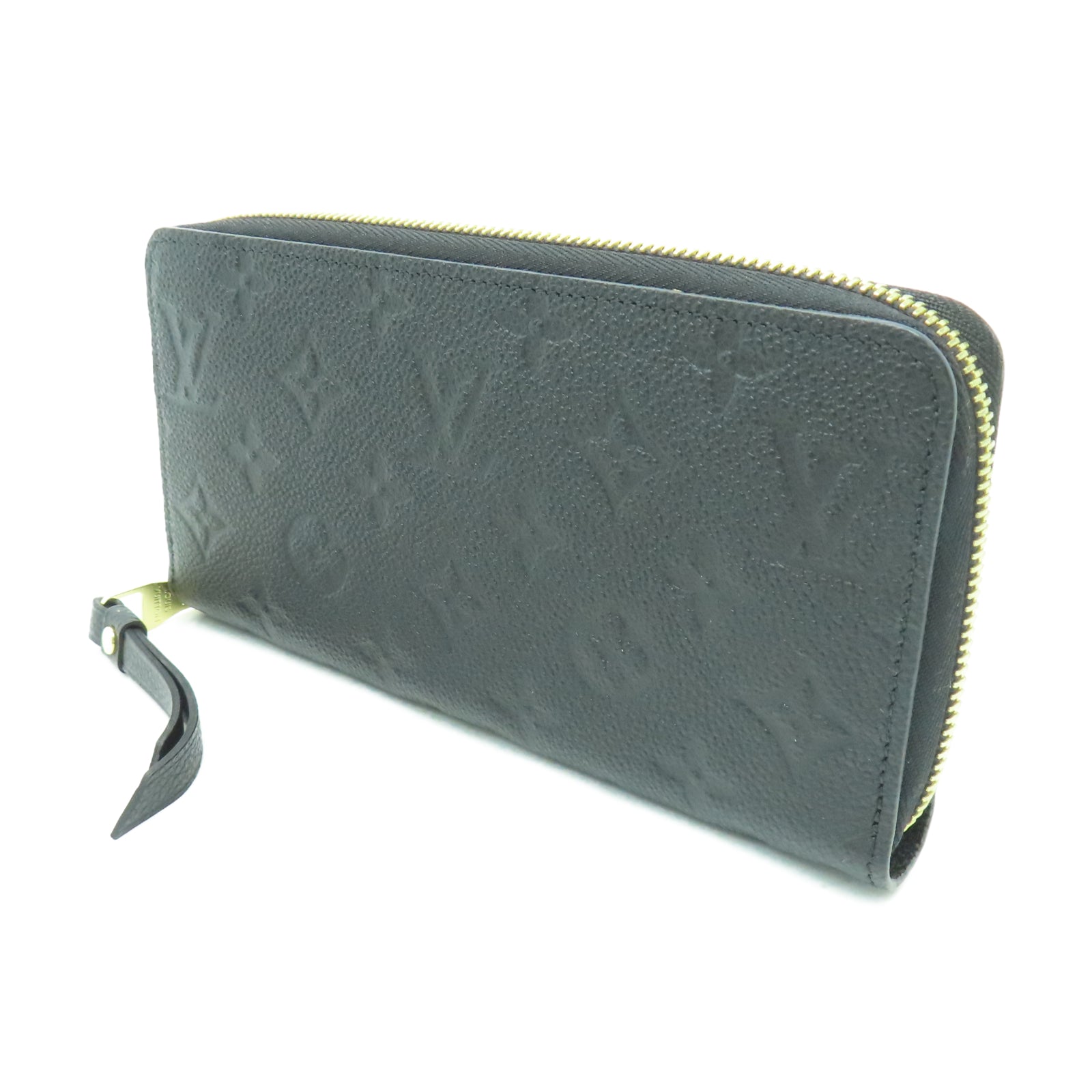 LOUIS VUITTON Monogram Empreinte Zipper Long Wallet金扣長錢包黑色