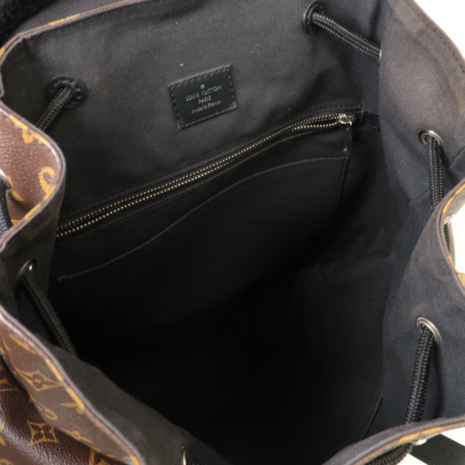 LOUIS VUITTON Monogram Macassar Christopher MM Backpack銀扣背包啡色/黑色