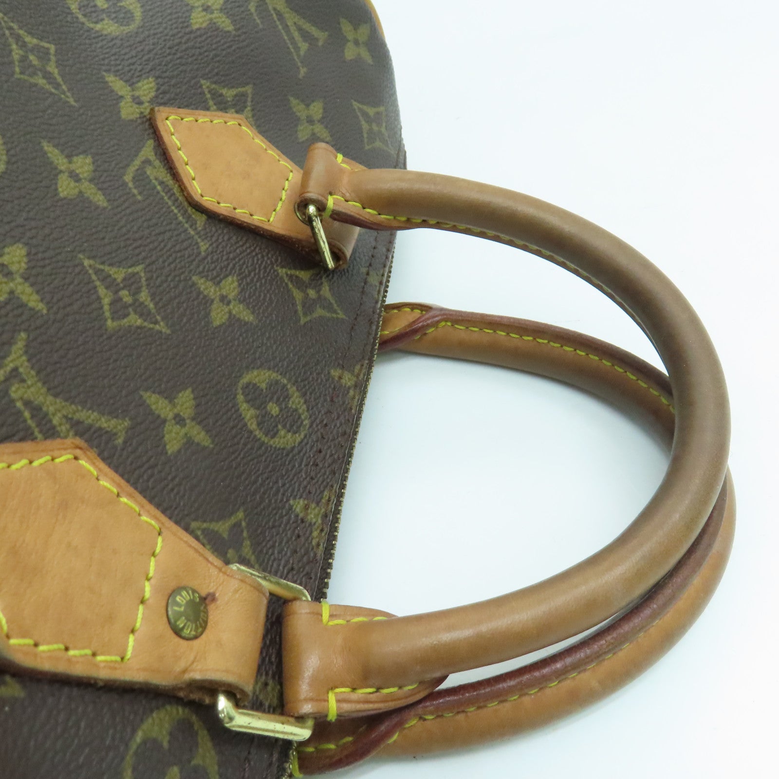 LOUIS VUITTON Monogram Speedy 30手挽袋金扣啡色