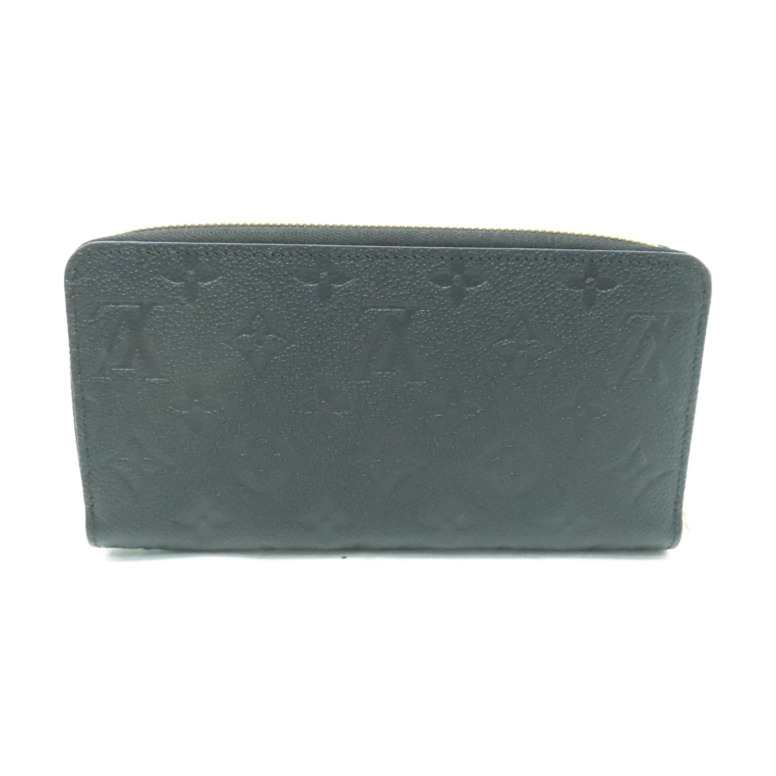 LOUIS VUITTON Monogram Empreinte Zipper Long Wallet金扣長錢包黑色