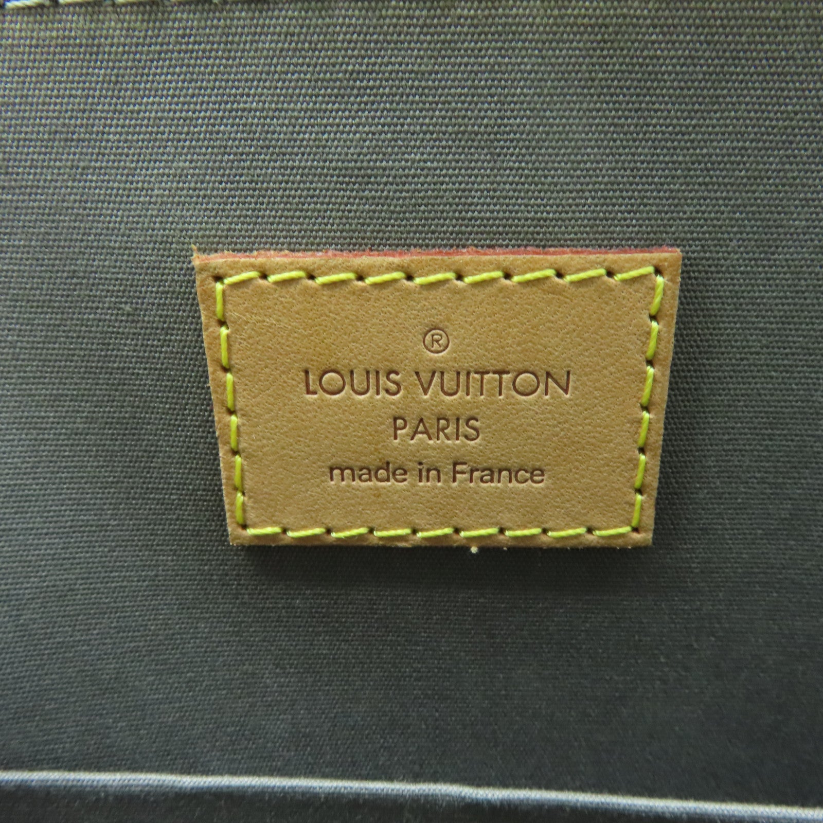 LOUIS VUITTON Monogram Vernis Alma金扣手挽袋綠色