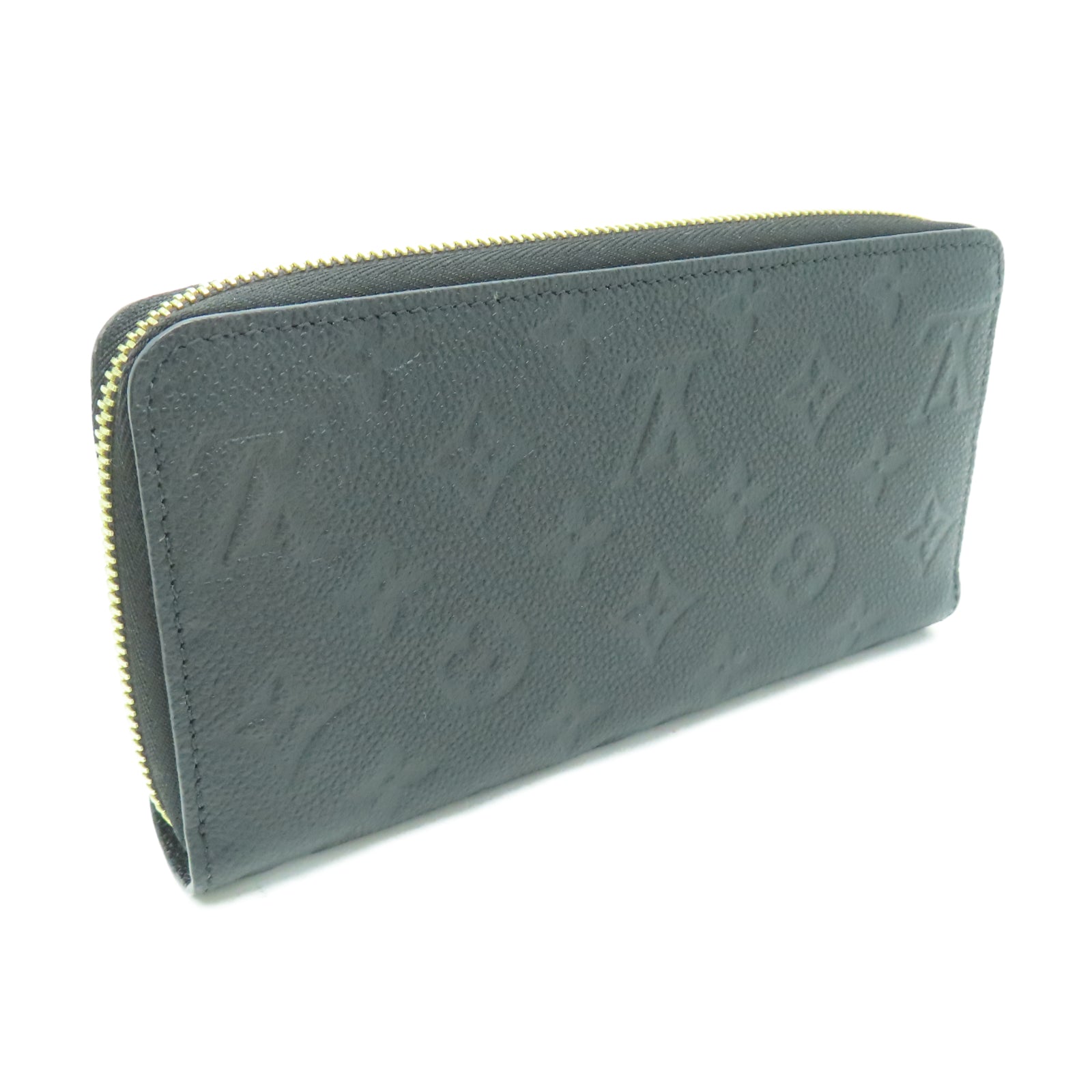LOUIS VUITTON Monogram Empreinte Zipper Long Wallet金扣長錢包黑色