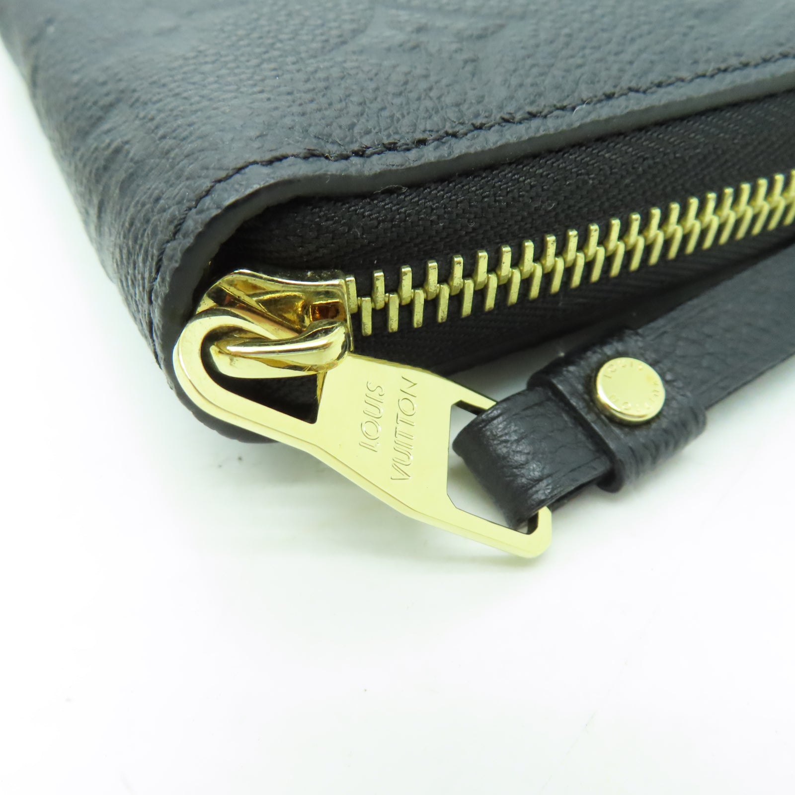 LOUIS VUITTON Monogram Empreinte Zipper Long Wallet金扣長錢包黑色