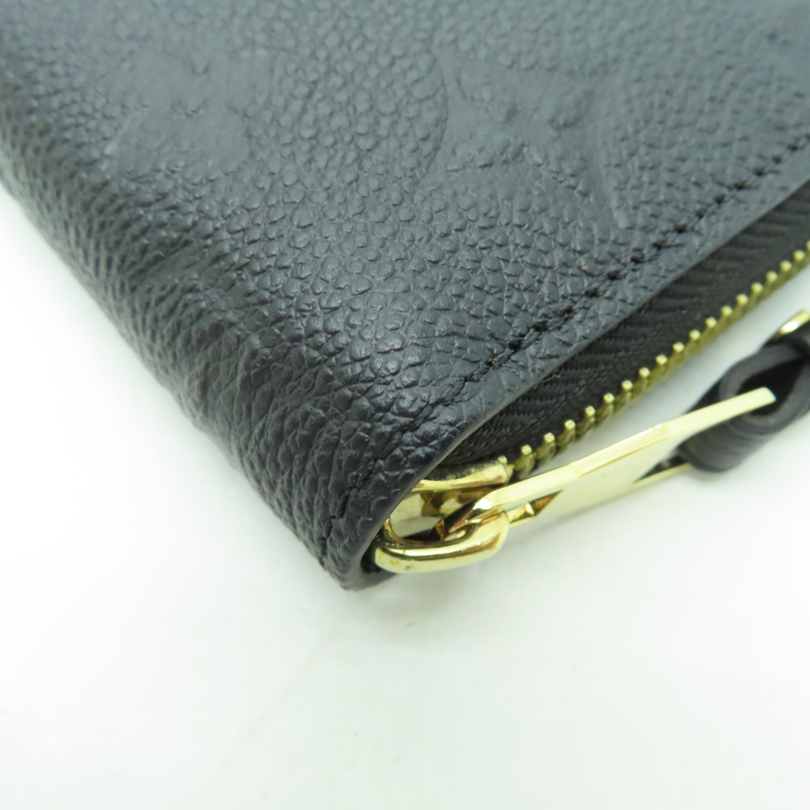 LOUIS VUITTON Monogram Empreinte Zipper Long Wallet金扣長錢包黑色