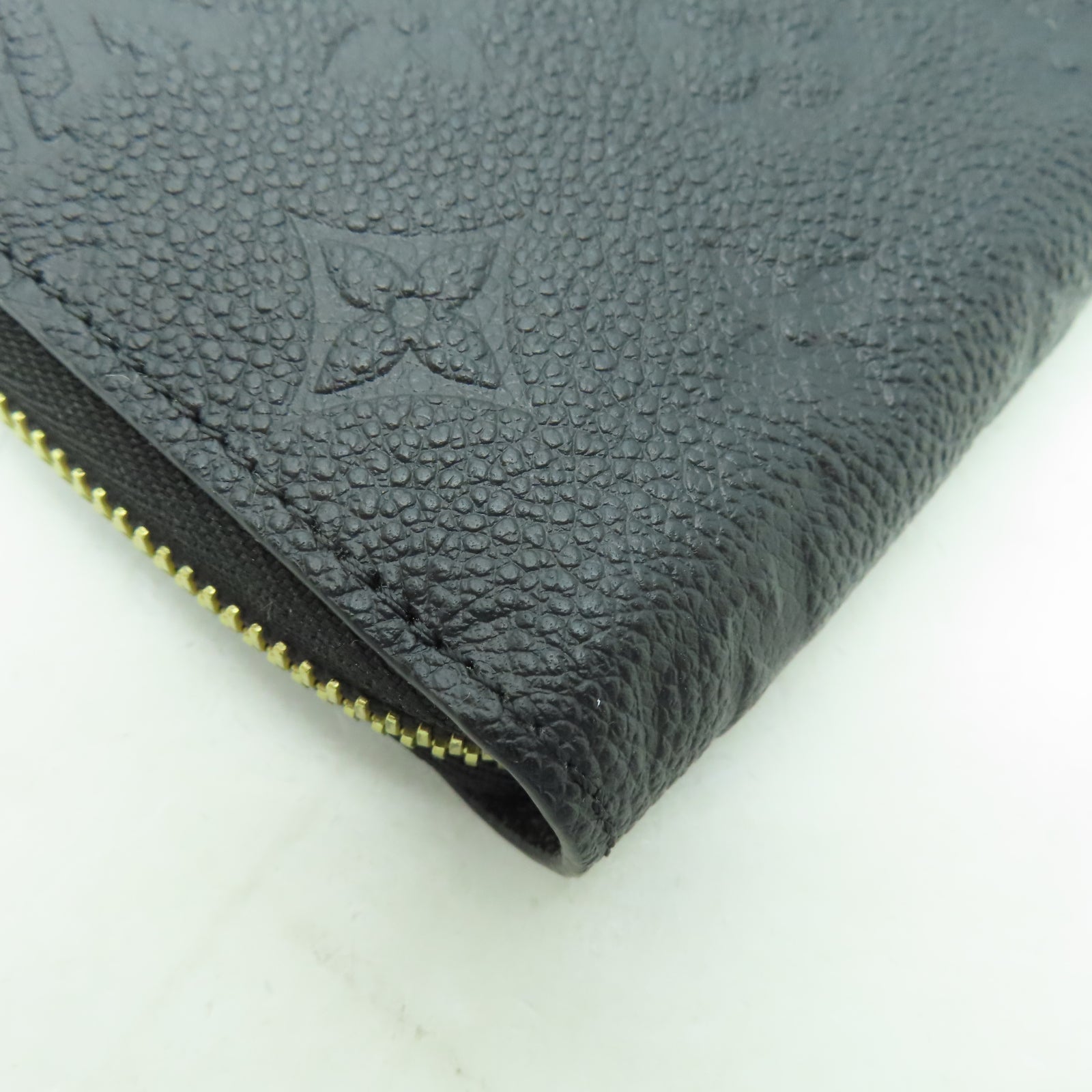 LOUIS VUITTON Monogram Empreinte Zipper Long Wallet金扣長錢包黑色