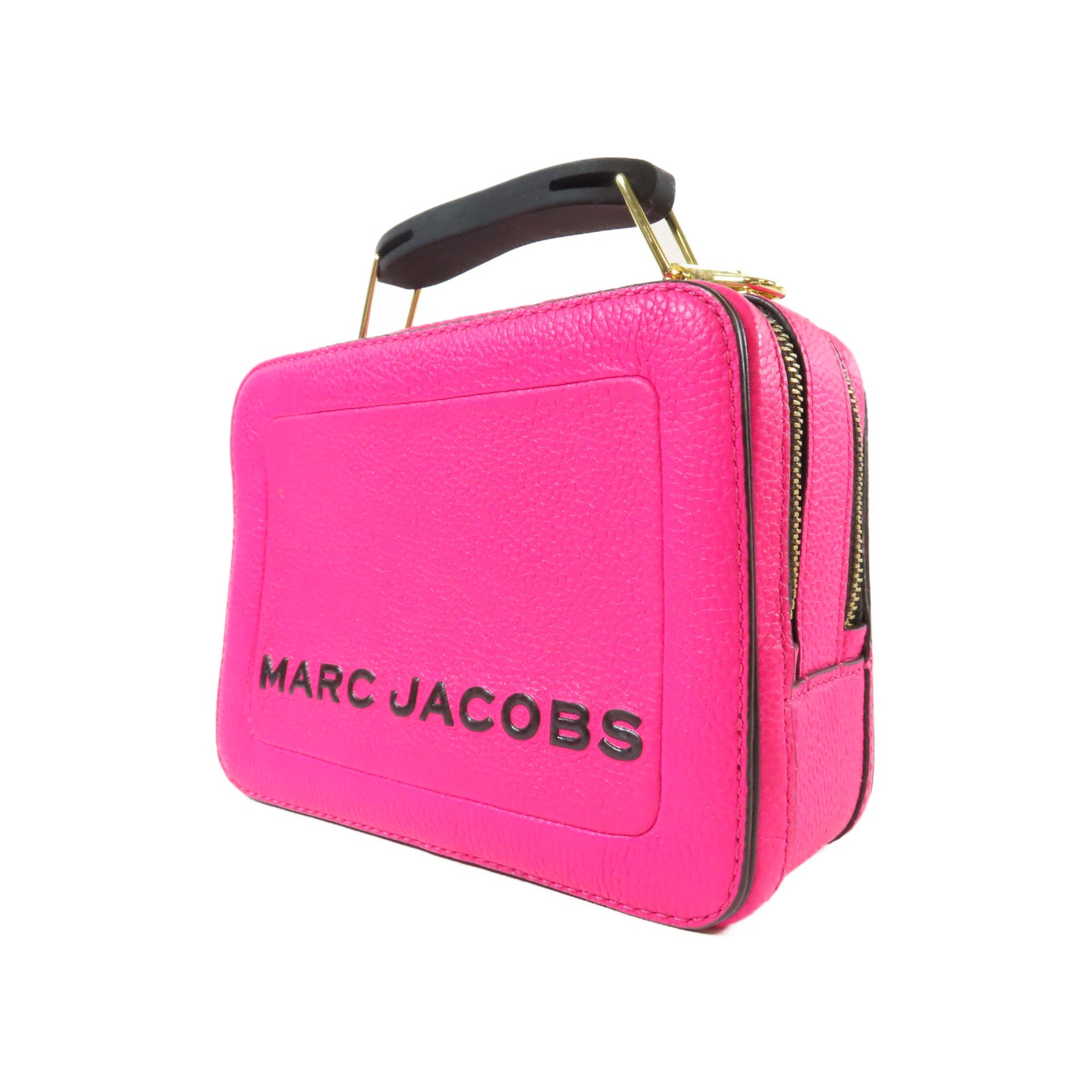 MARC JACOBS 牛皮皮革2 Way Shoulder金扣手挽肩背兩用袋粉紅色