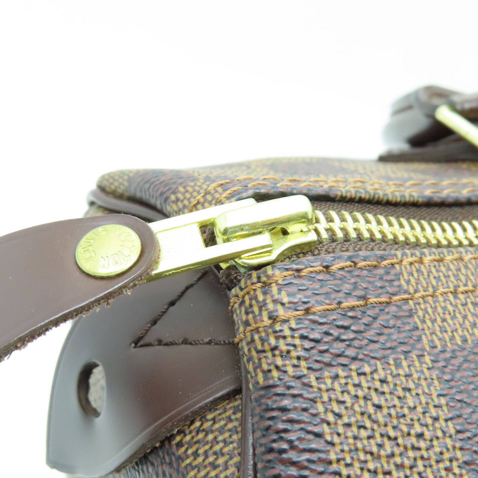 LOUIS VUITTON Damier Ebene Speedy 30金扣手挽袋啡色