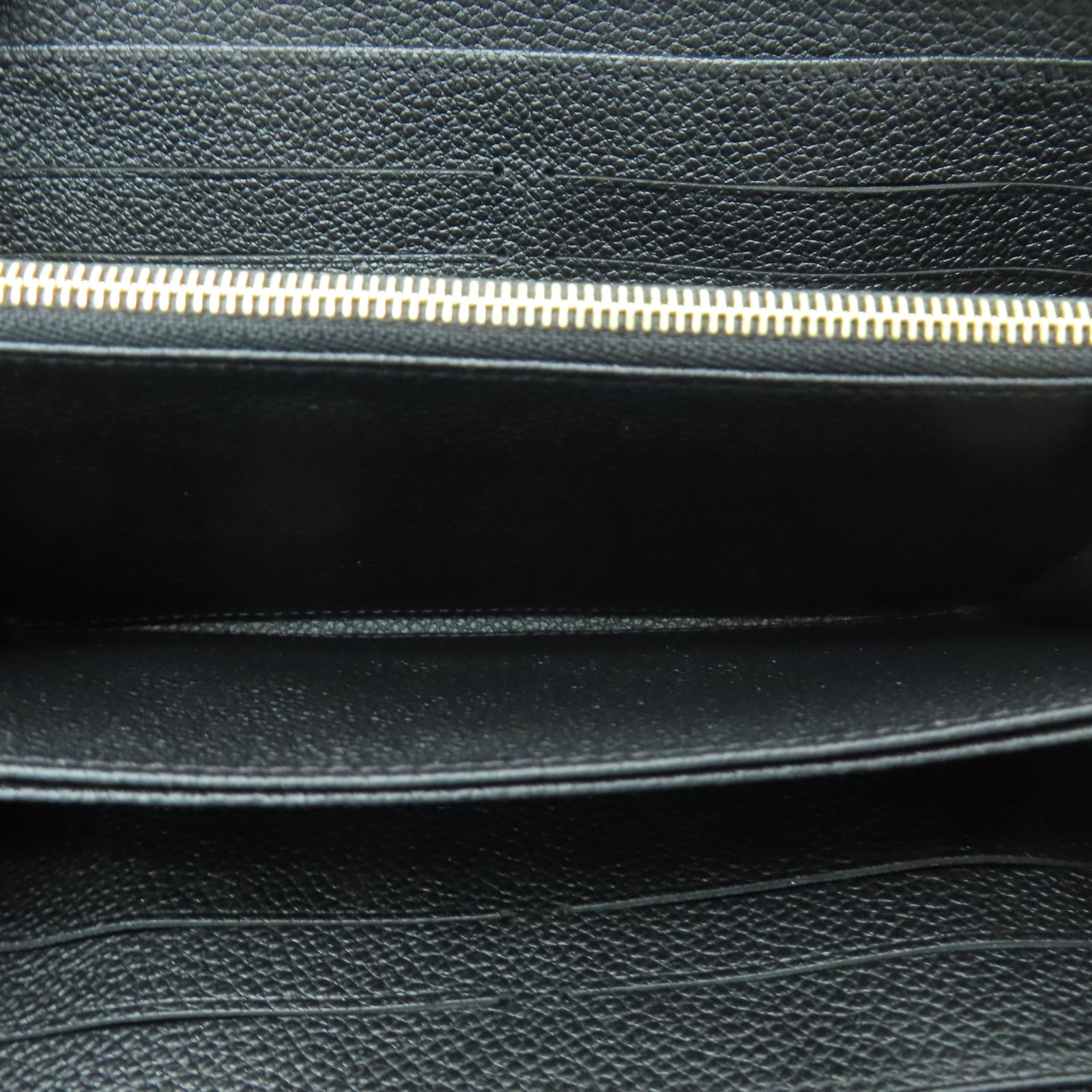 LOUIS VUITTON Monogram Empreinte Zipper Long Wallet金扣長錢包黑色