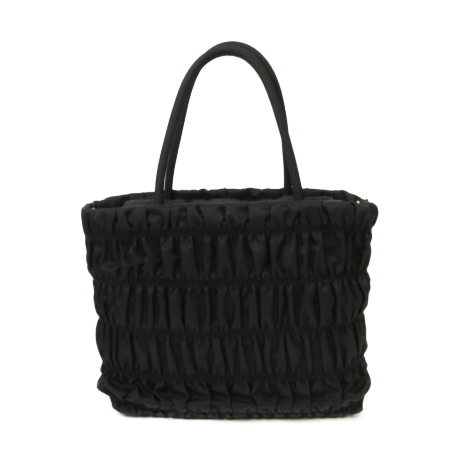 PRADA 尼龍2 Way Shoulder銀扣手挽肩背兩用袋黑色