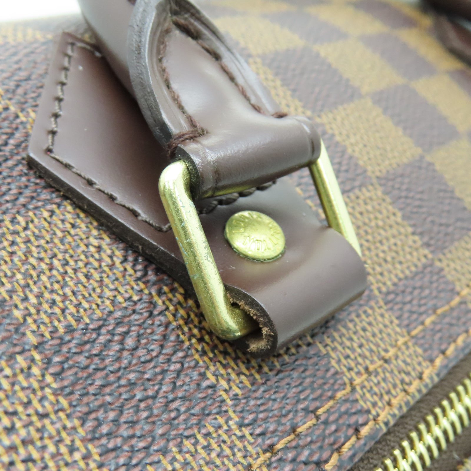 LOUIS VUITTON Damier Ebene Speedy 30金扣手挽袋啡色