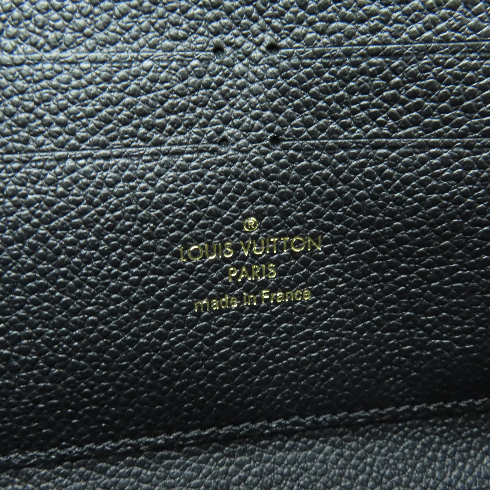 LOUIS VUITTON Monogram Empreinte Zipper Long Wallet金扣長錢包黑色