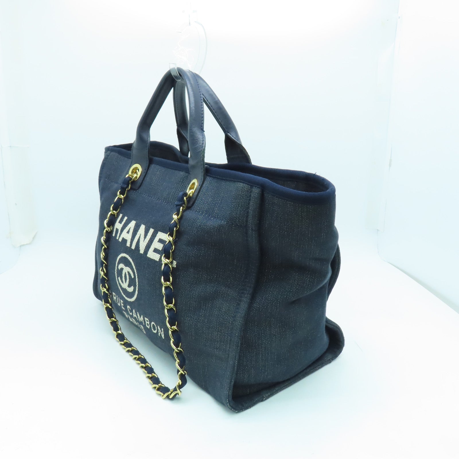 Chanel Blue Denim Top Handle Bag Q6B04W0WBB003