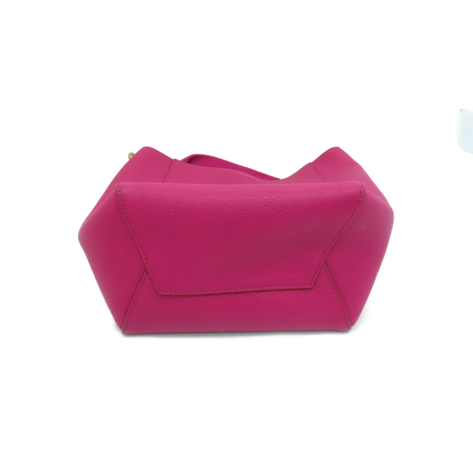 CELINE 牛皮皮革Sangle Bucket Small金扣肩背袋粉紅色