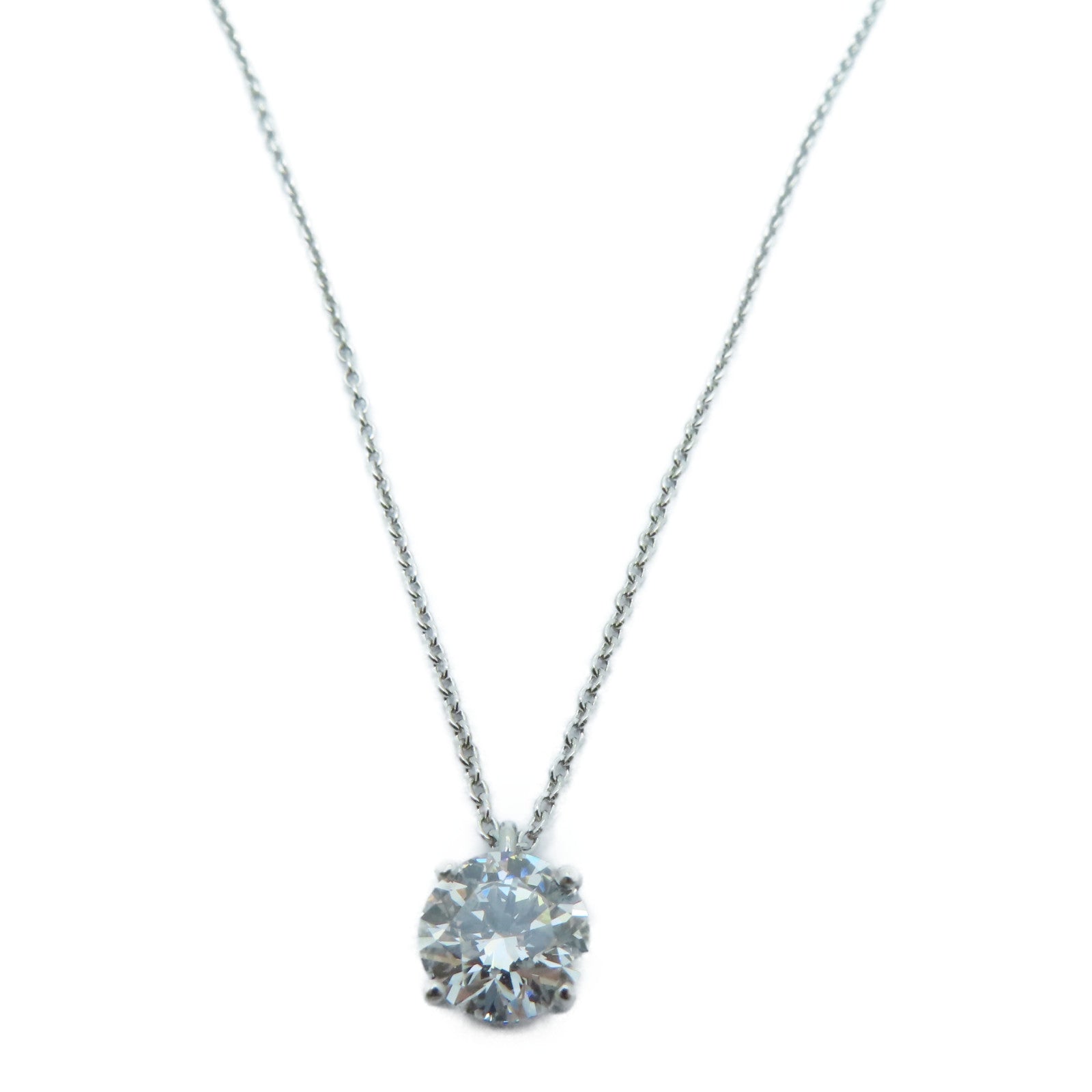 TIFFANY&amp;CO [Shock Reduction Offer] PT950 Platinum Diamond Necklace 1.20ct Diamond Necklace