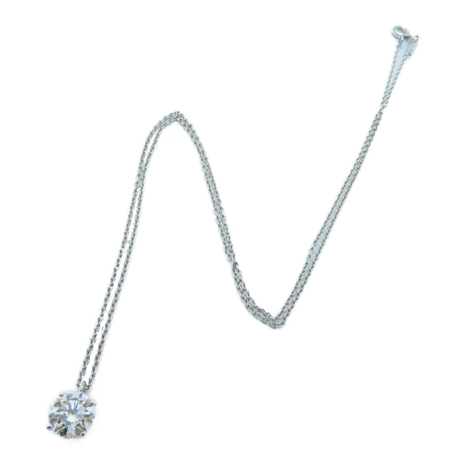 TIFFANY&amp;CO [Shock Reduction Offer] PT950 Platinum Diamond Necklace 1.20ct Diamond Necklace
