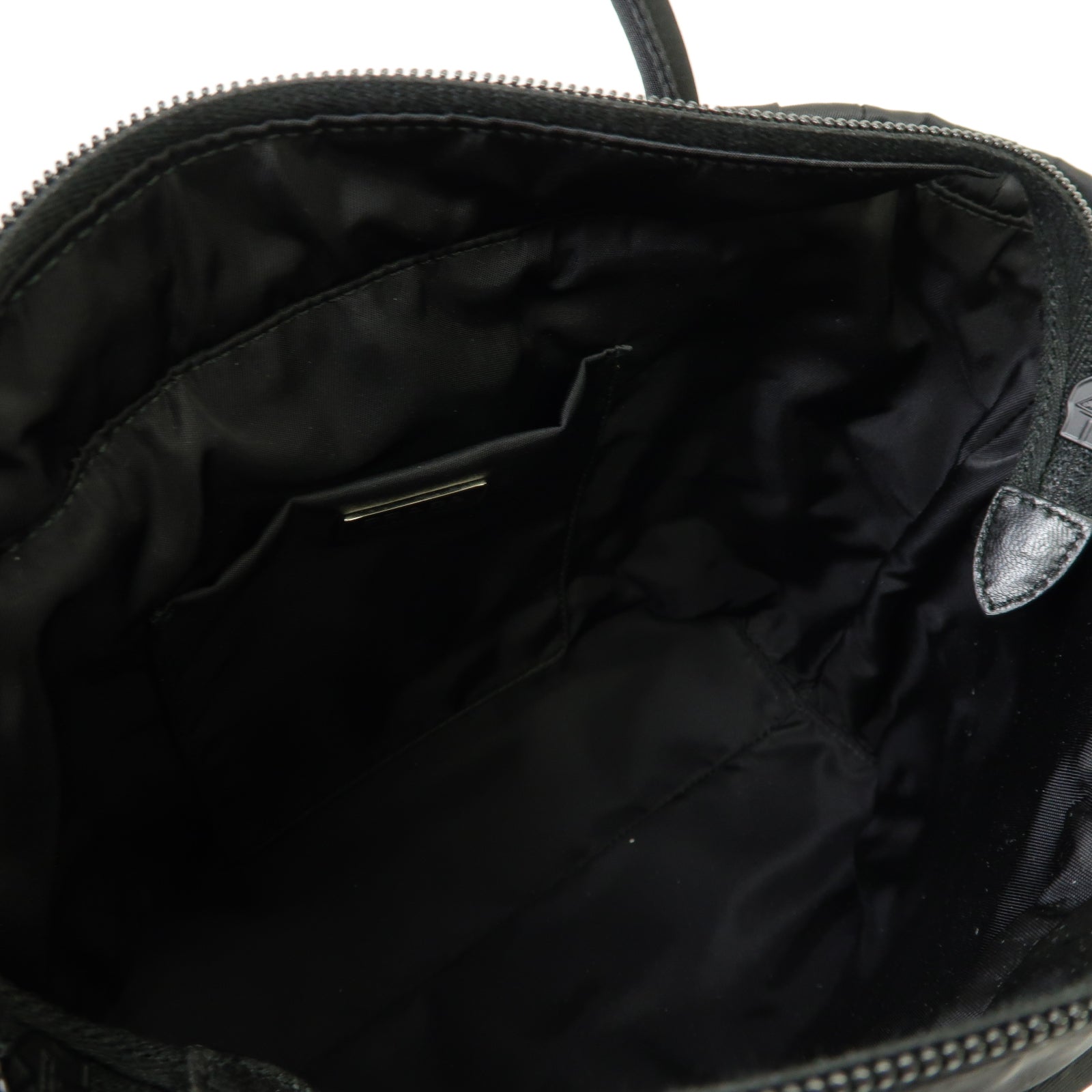PRADA 尼龍2 Way Shoulder銀扣手挽肩背兩用袋黑色