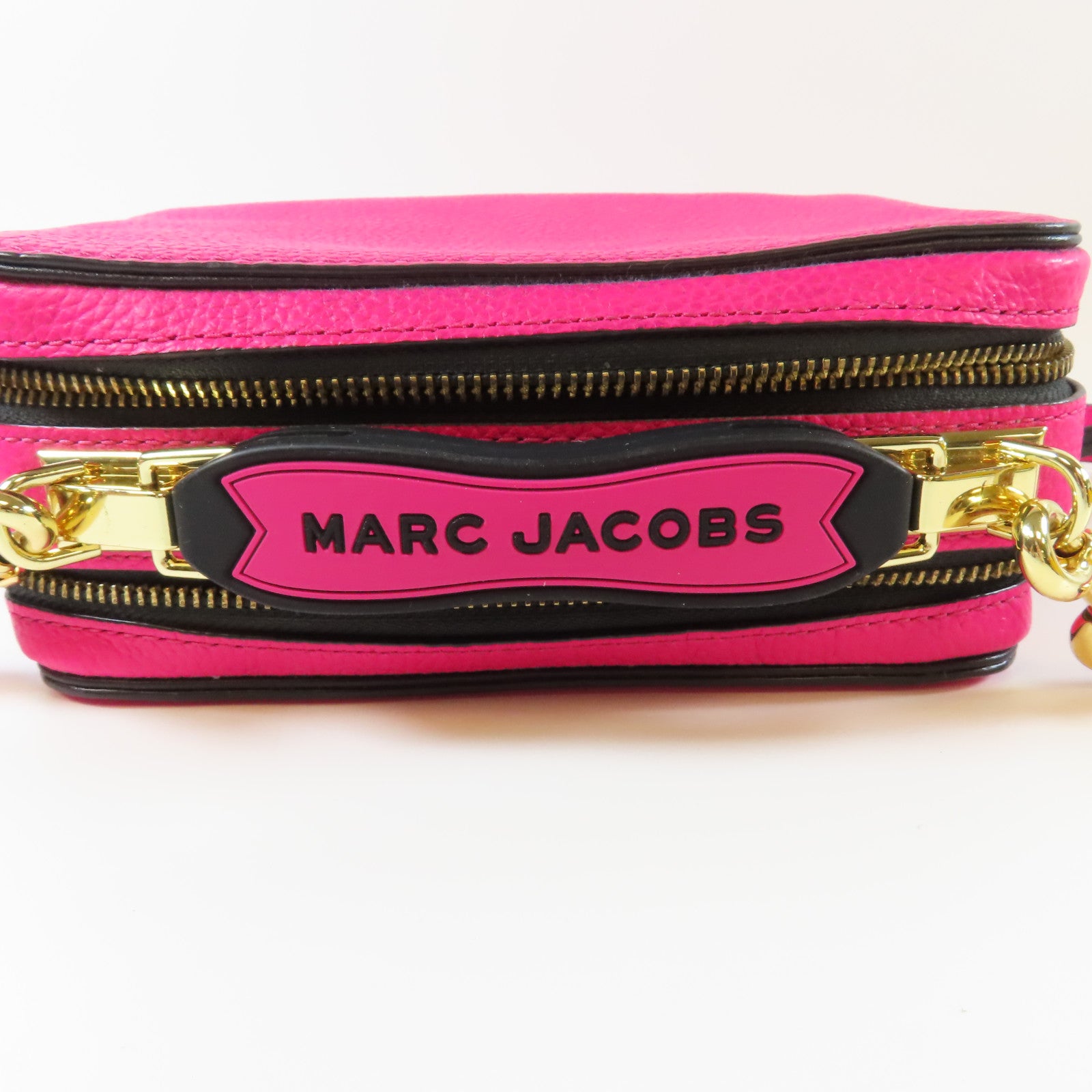 MARC JACOBS 牛皮皮革2 Way Shoulder金扣手挽肩背兩用袋粉紅色