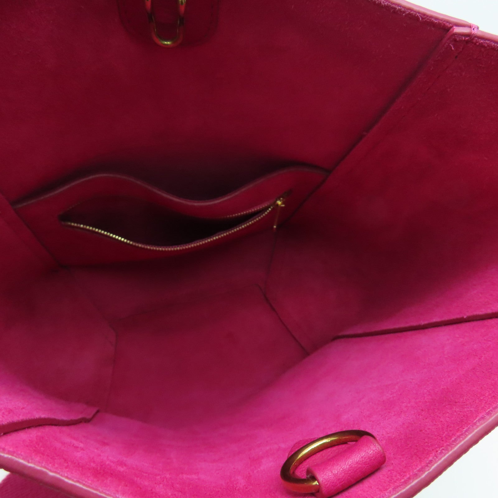 CELINE 牛皮皮革Sangle Bucket Small金扣肩背袋粉紅色