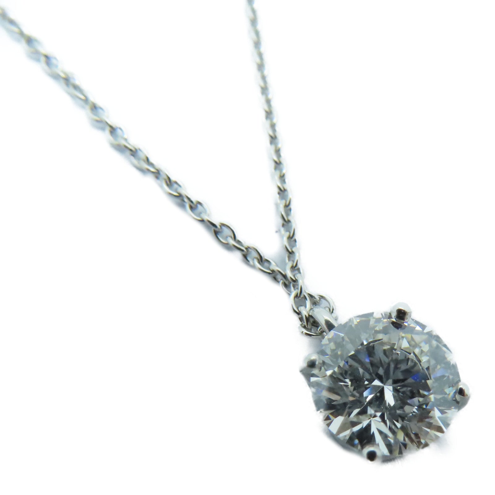 TIFFANY&amp;CO [Shock Reduction Offer] PT950 Platinum Diamond Necklace 1.20ct Diamond Necklace