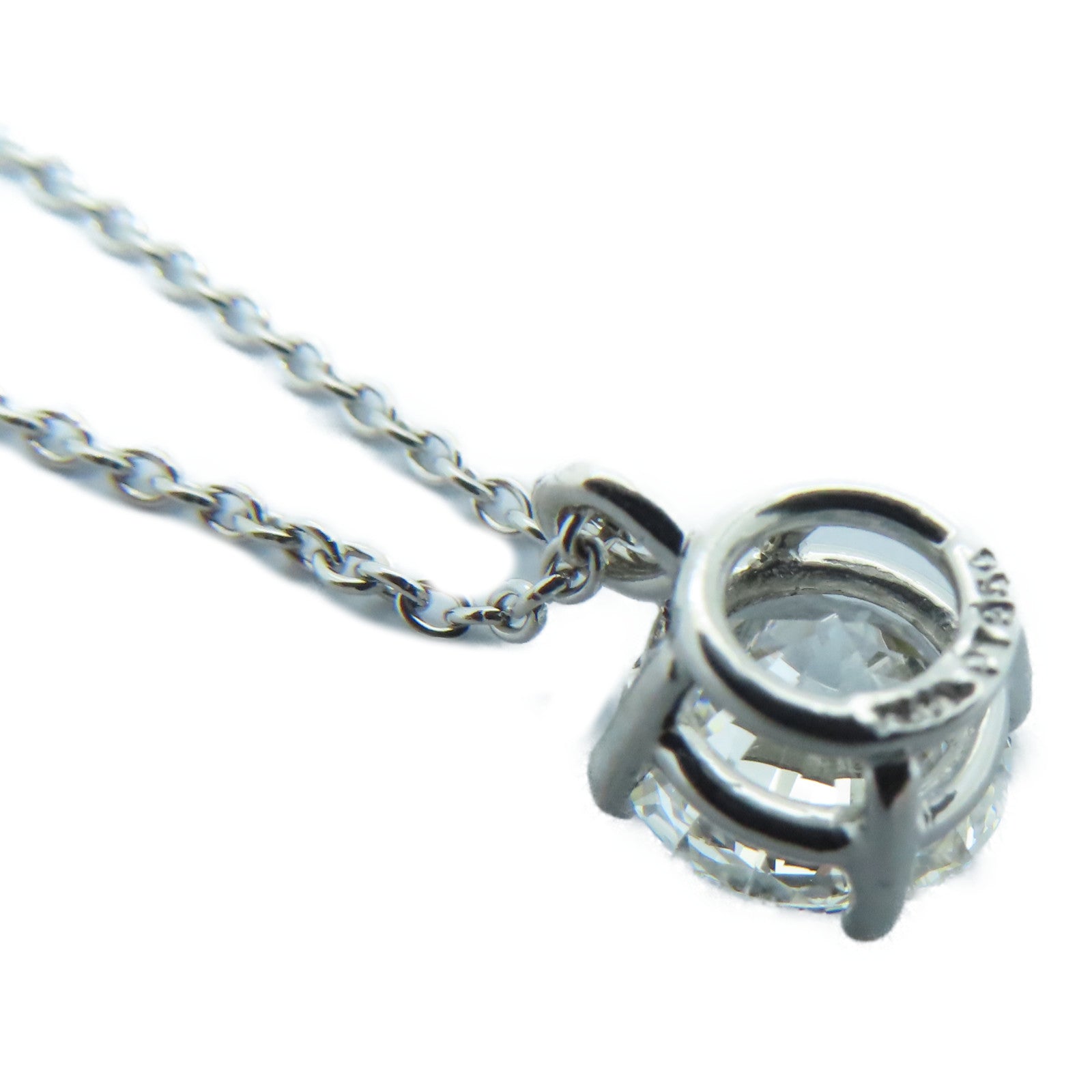 TIFFANY&amp;CO [Shock Reduction Offer] PT950 Platinum Diamond Necklace 1.20ct Diamond Necklace