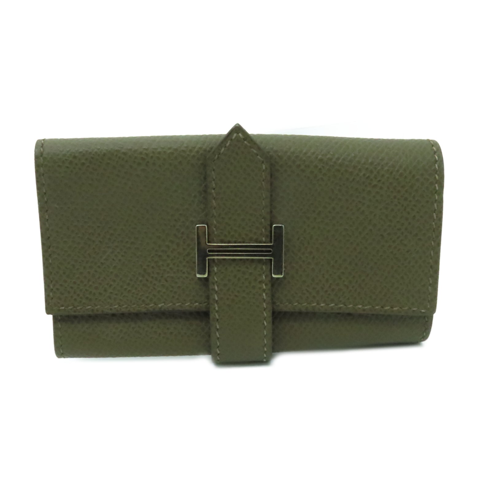 HERMES Epsom皮革Key Case 6銀扣鎖匙包啡色